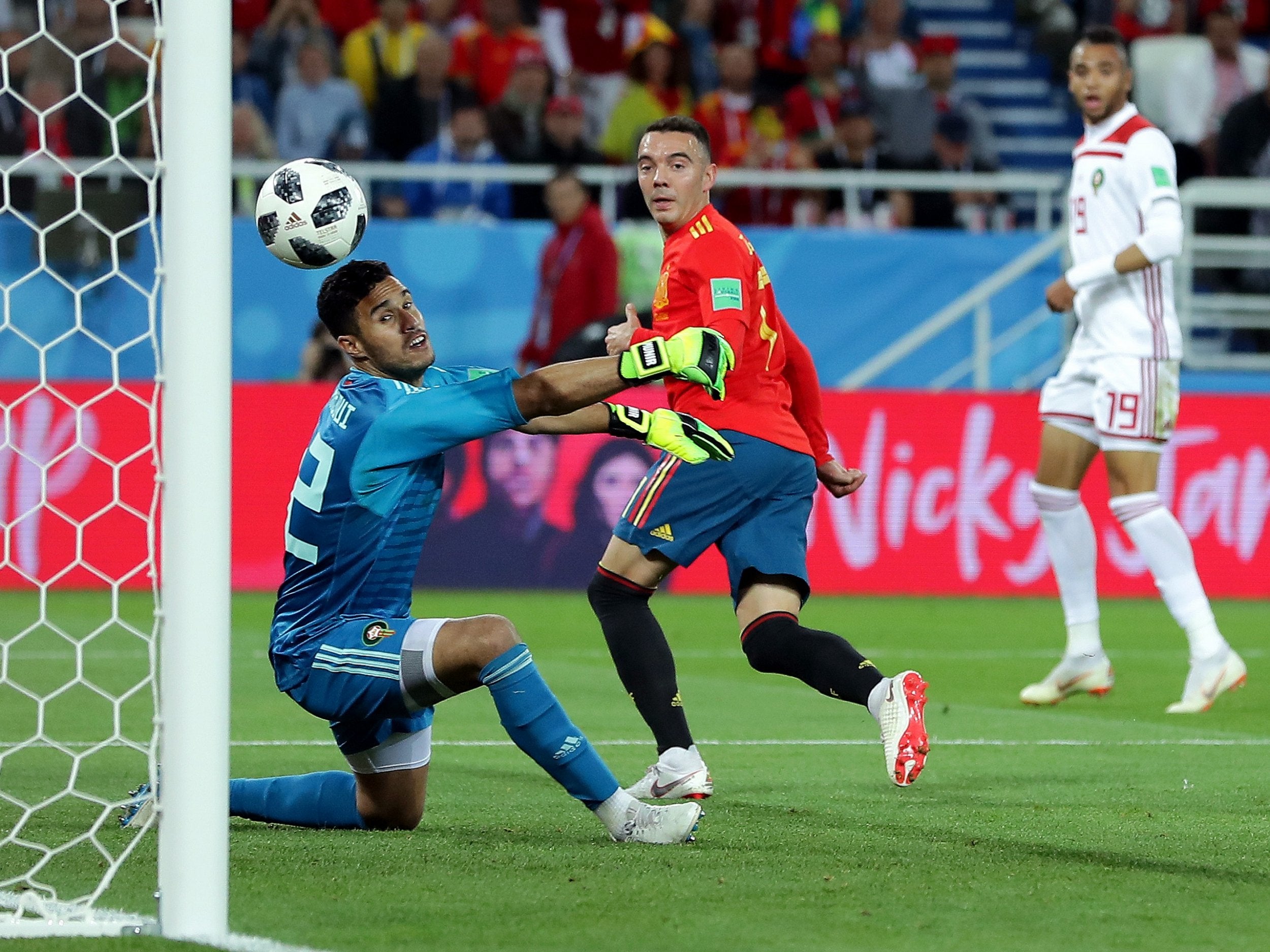 Iago Aspas scores Spain’s late equaliser