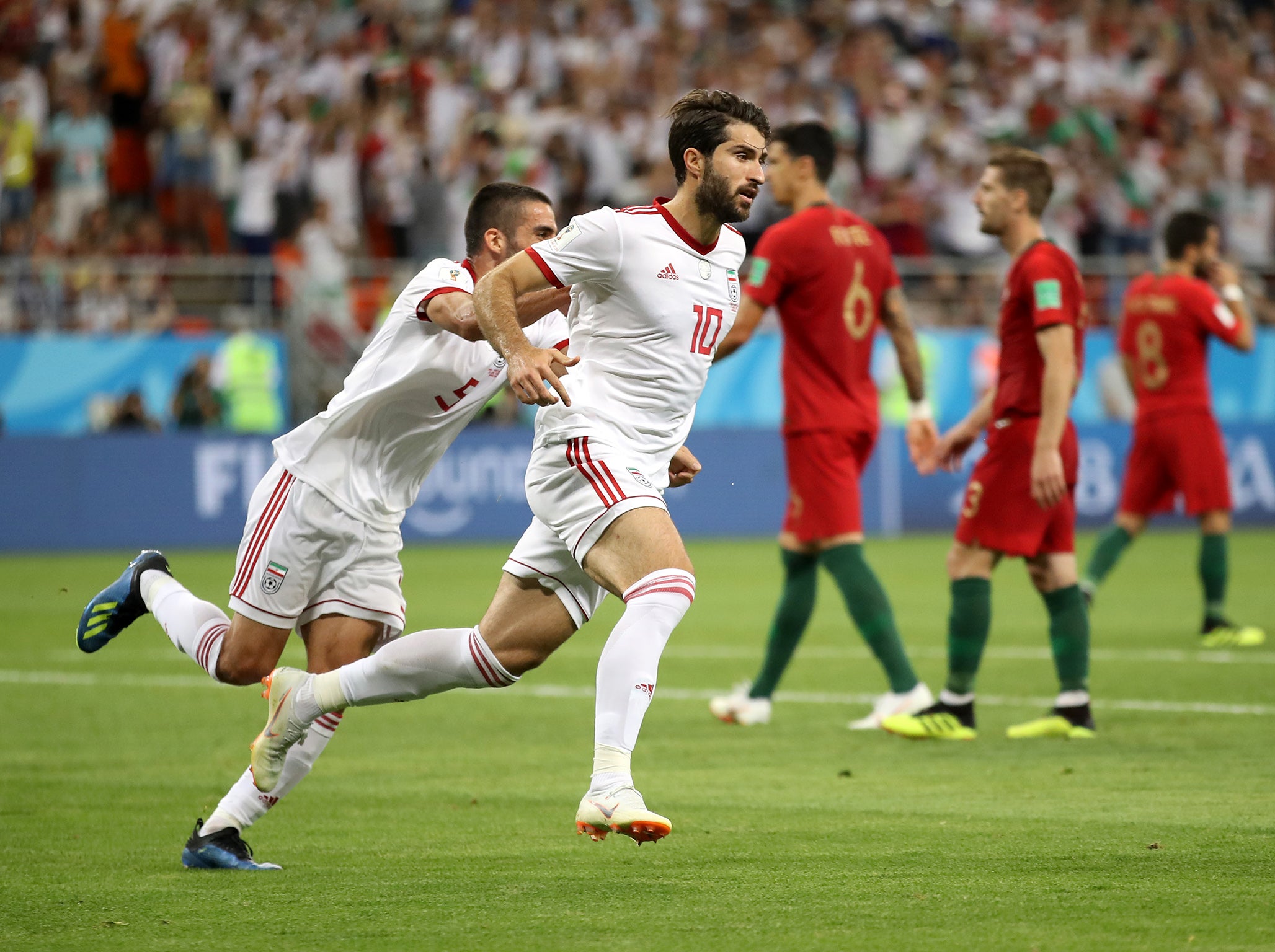 Ansarifard scored a late penalty for Iran