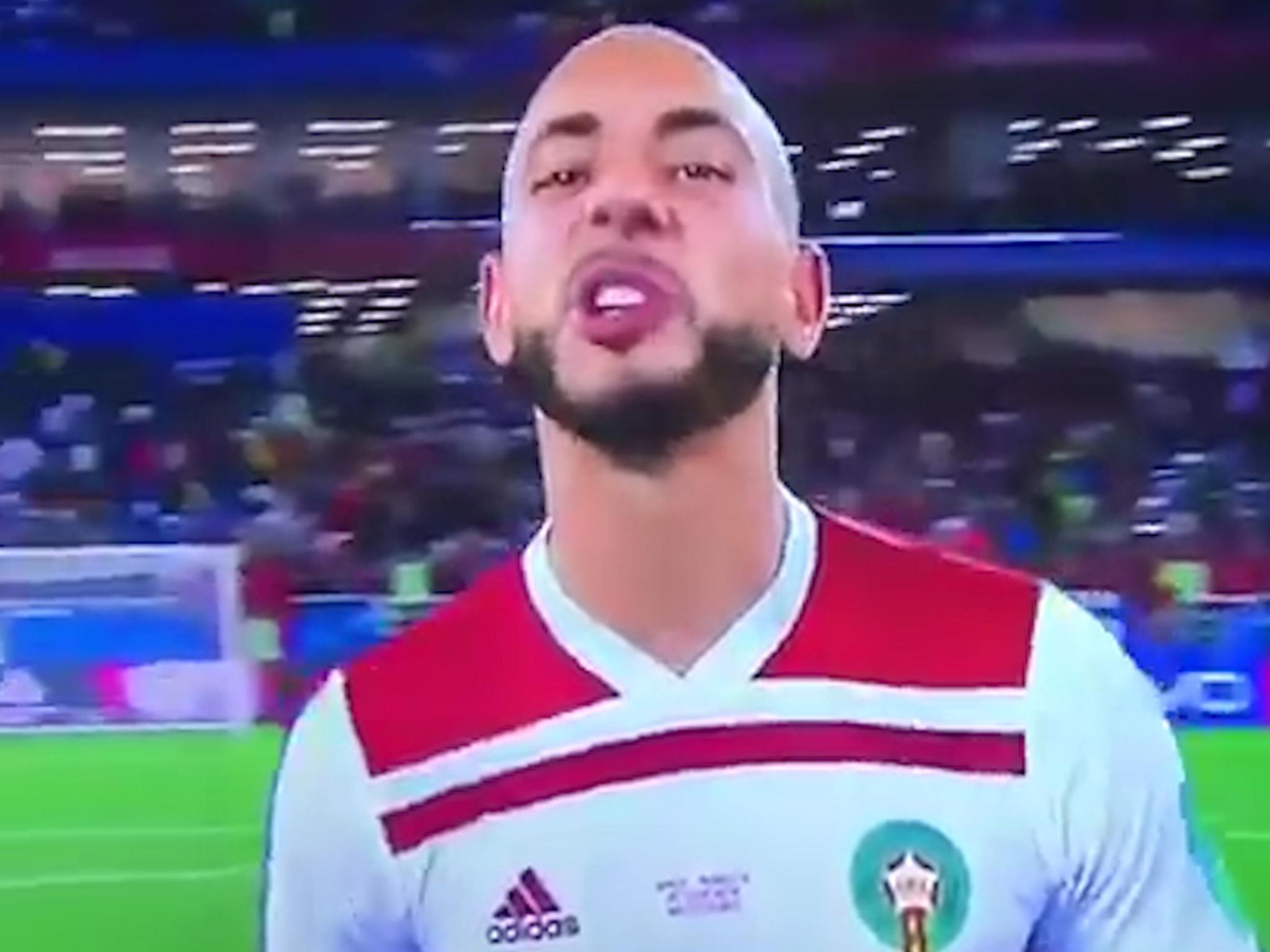 Nordin Amrabat was furious with the VAR decision (BBC)