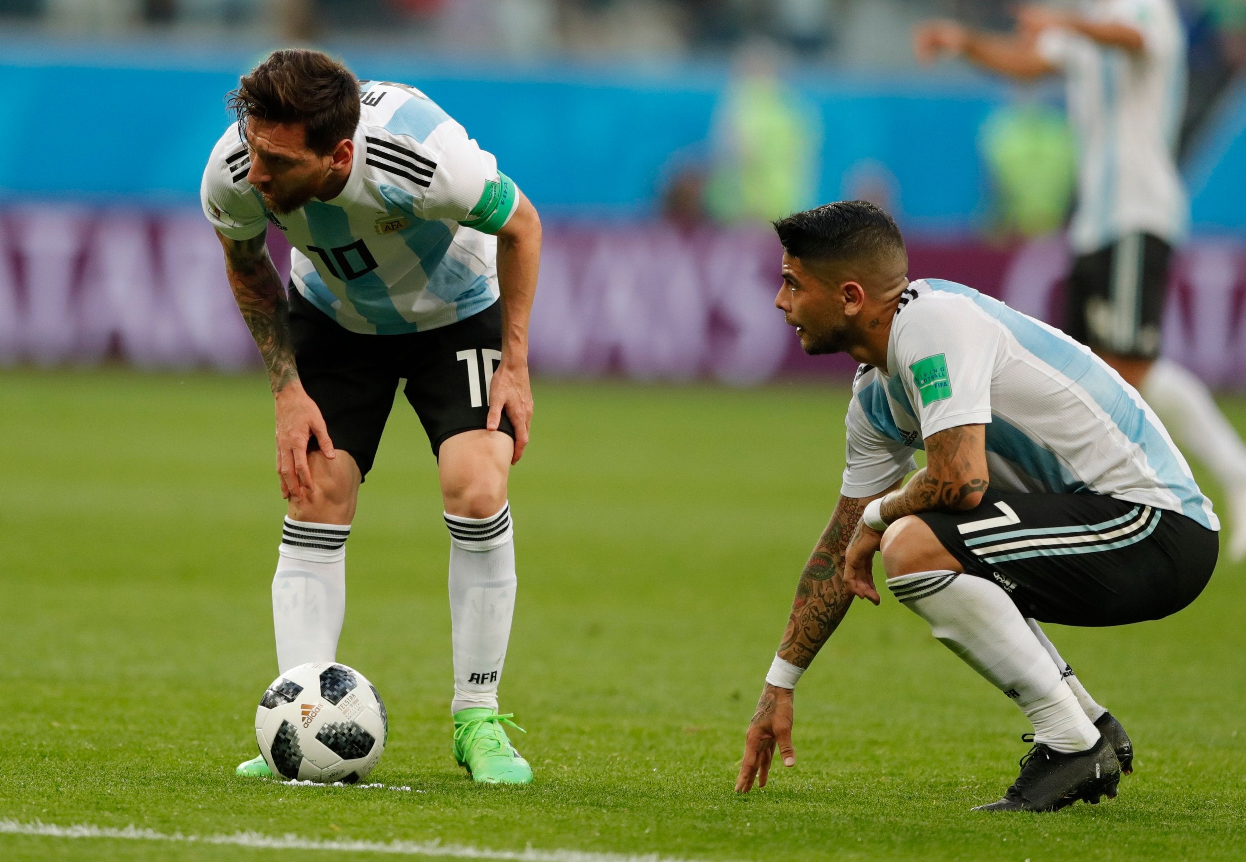 Banega helped eased the burden on Messi against Nigeria