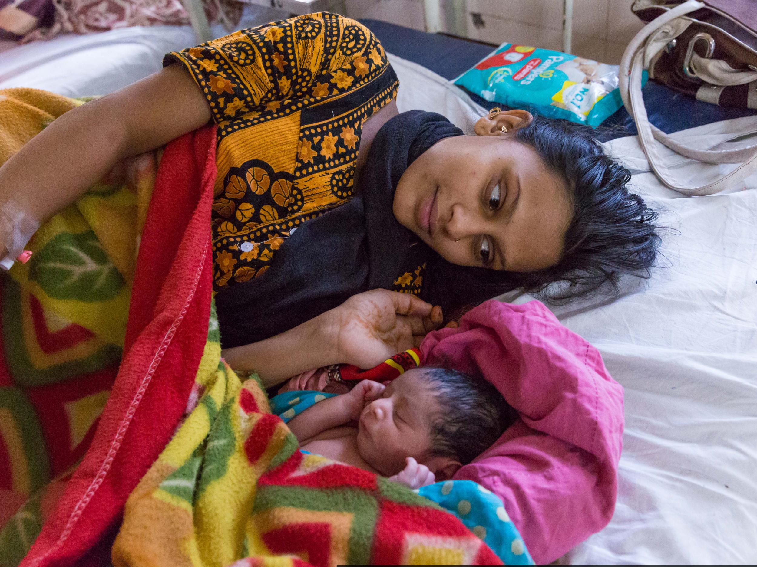 Jayabi experienced a postpartum haemorrhage and was only saved by emergency care which required her to be transferred to a major hospital in Aurangabad, India