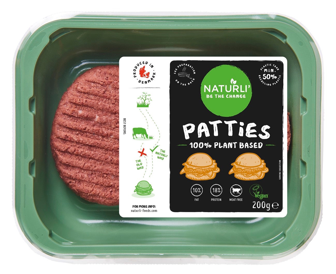 Naturli' Foods vegan patties (Sainsbury's)