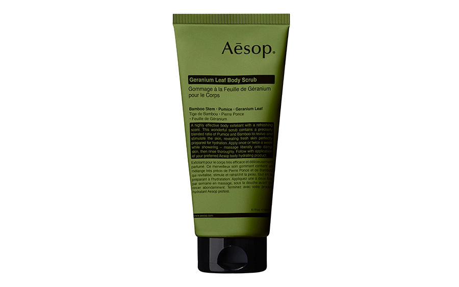 Aesop Geranium Leaf Body Scrub, £25