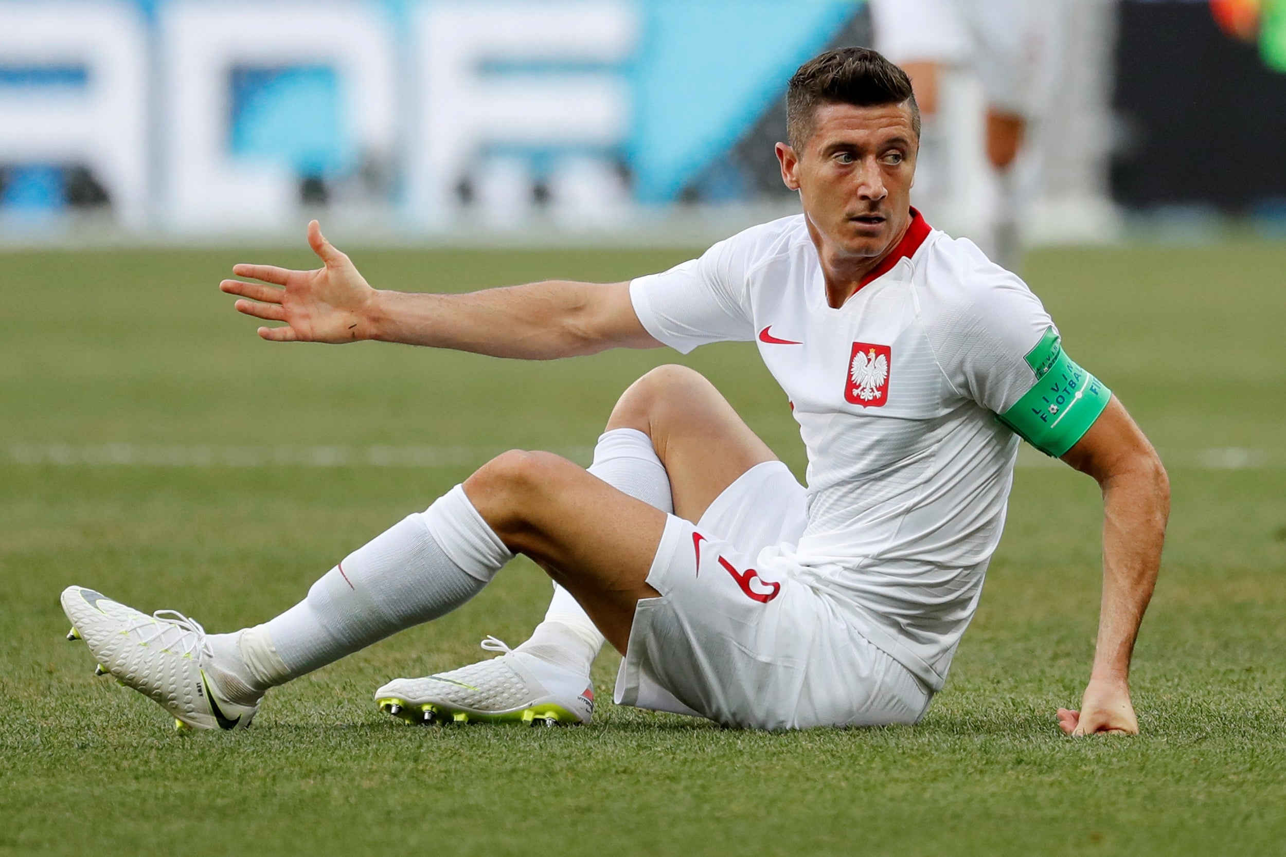 Lewandowski watched on as Poland crash out