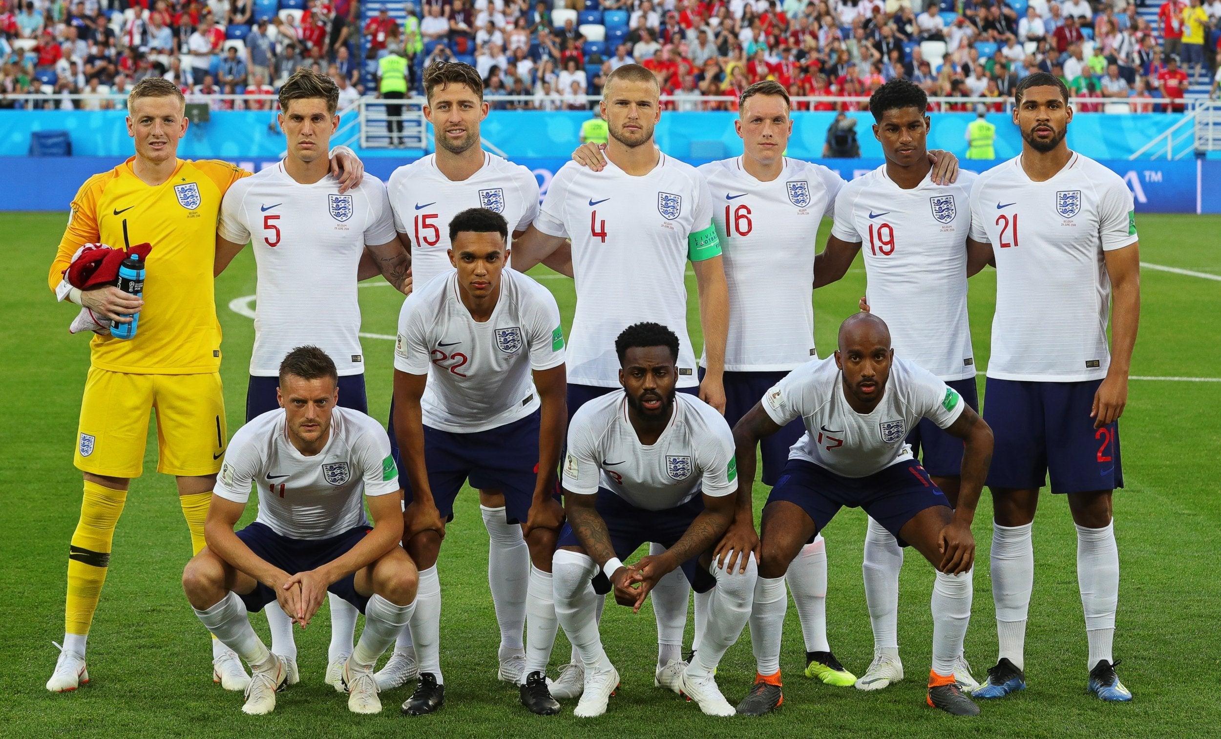 England took on Belgium in Kaliningrad