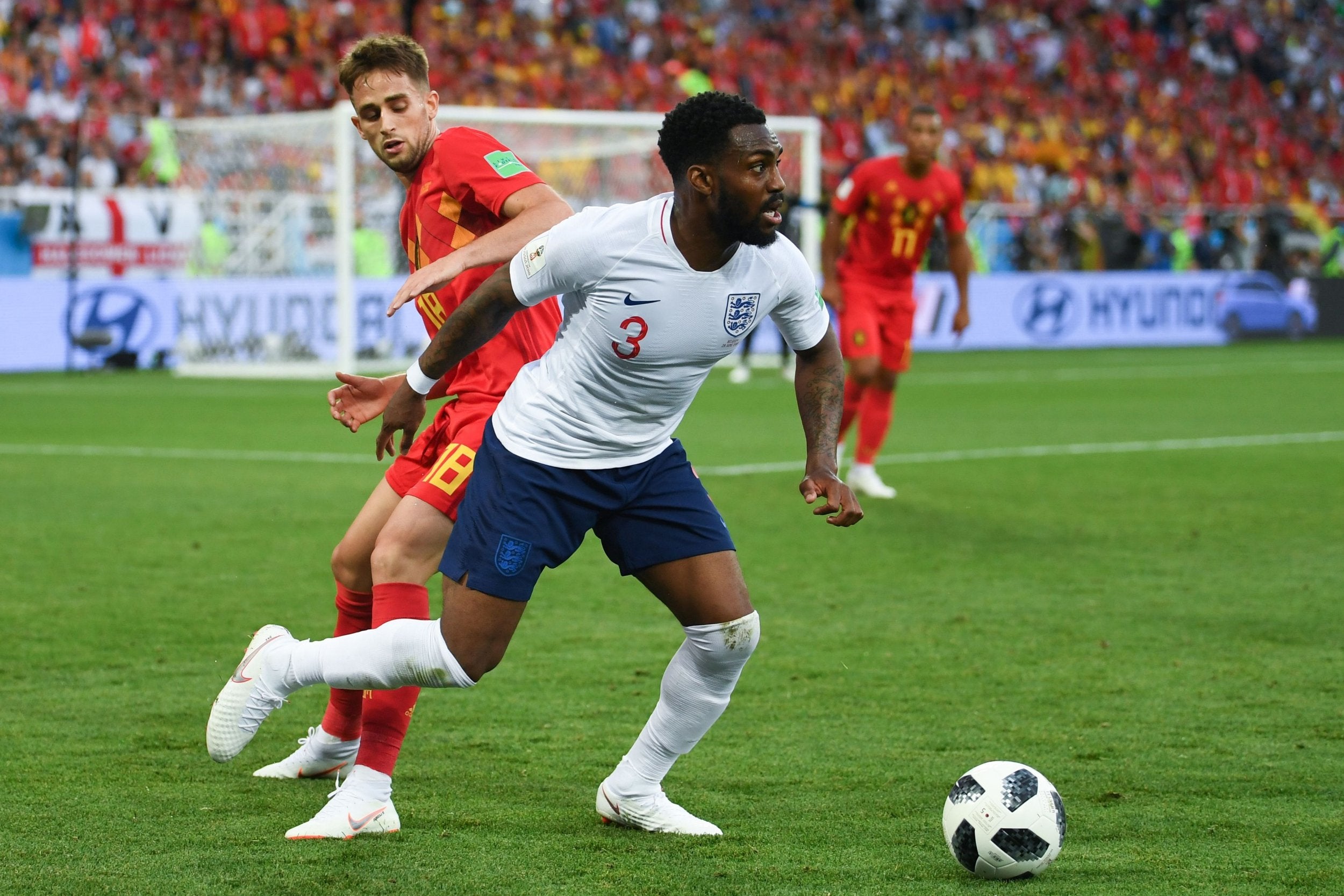 Danny Rose shakes the attentions of Adnan Januzaj