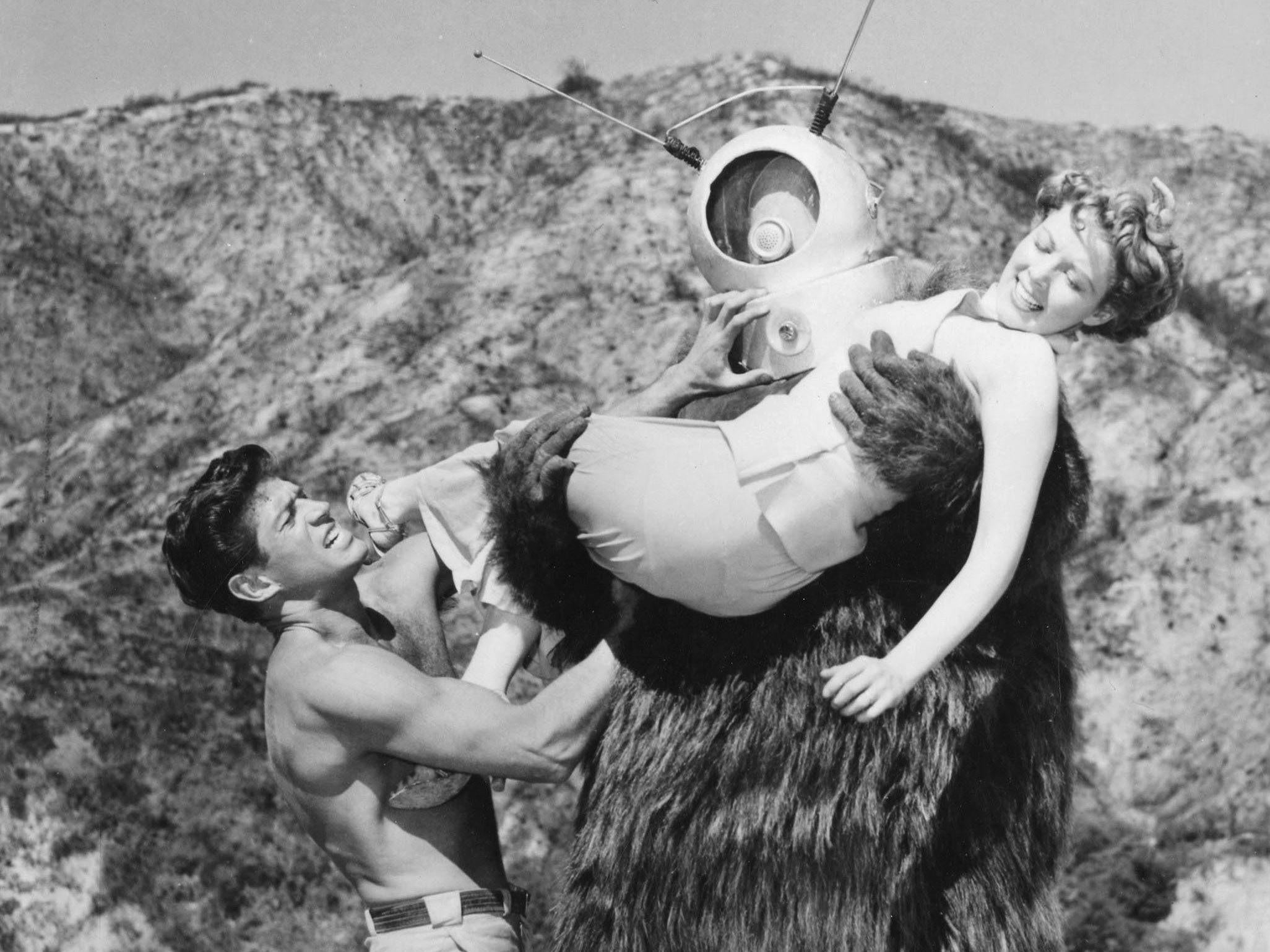 George Nader and Claudia Barrett in Phil Tucker’s Robot Monster