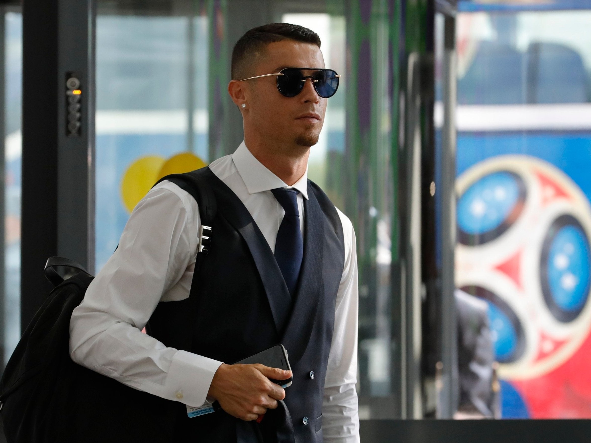 Cristiano Ronaldo left Russia on Sunday with the Portugal squad