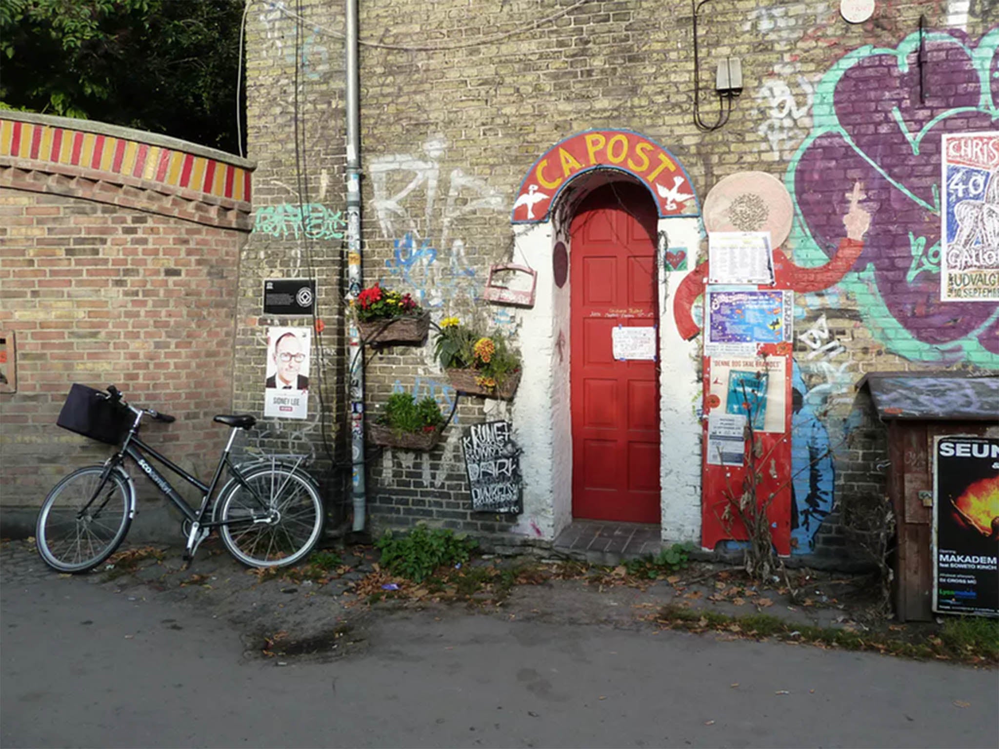 A community post office in Christiania, Copenhagen's self-proclaimed autonomous district