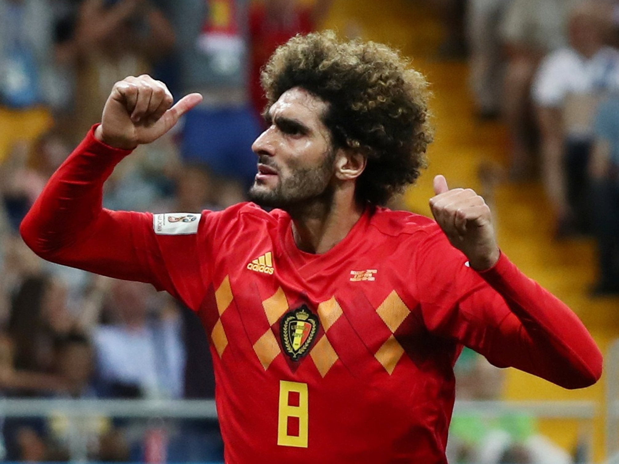 Fellaini has adopted a more important role as the tournament has progressed