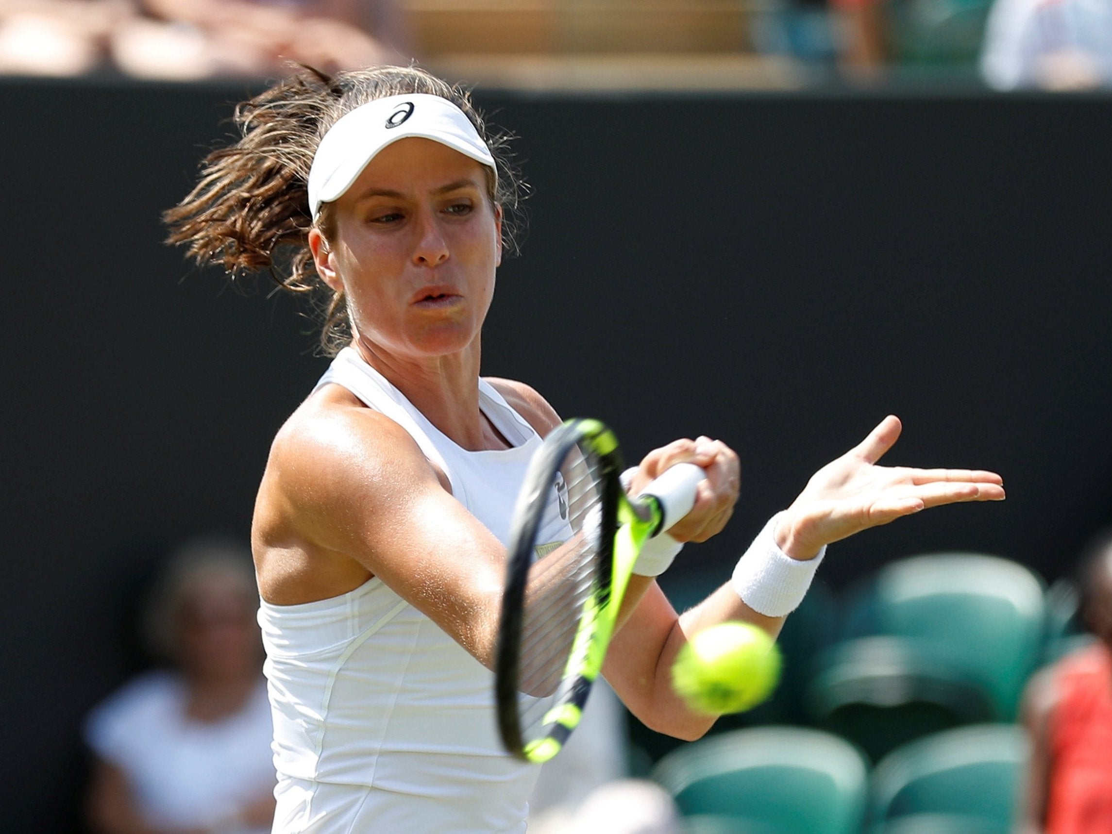 Johanna Konta failed to recreate the form that saw her reach last year’s semi-finals