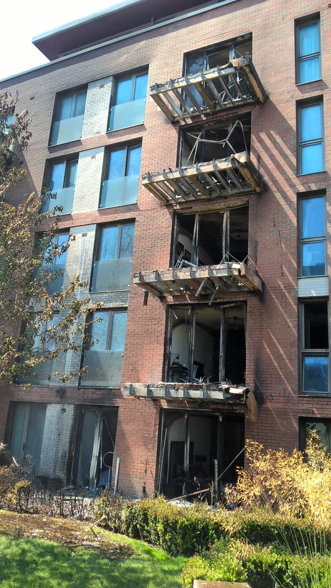 The fire destroyed four balconies