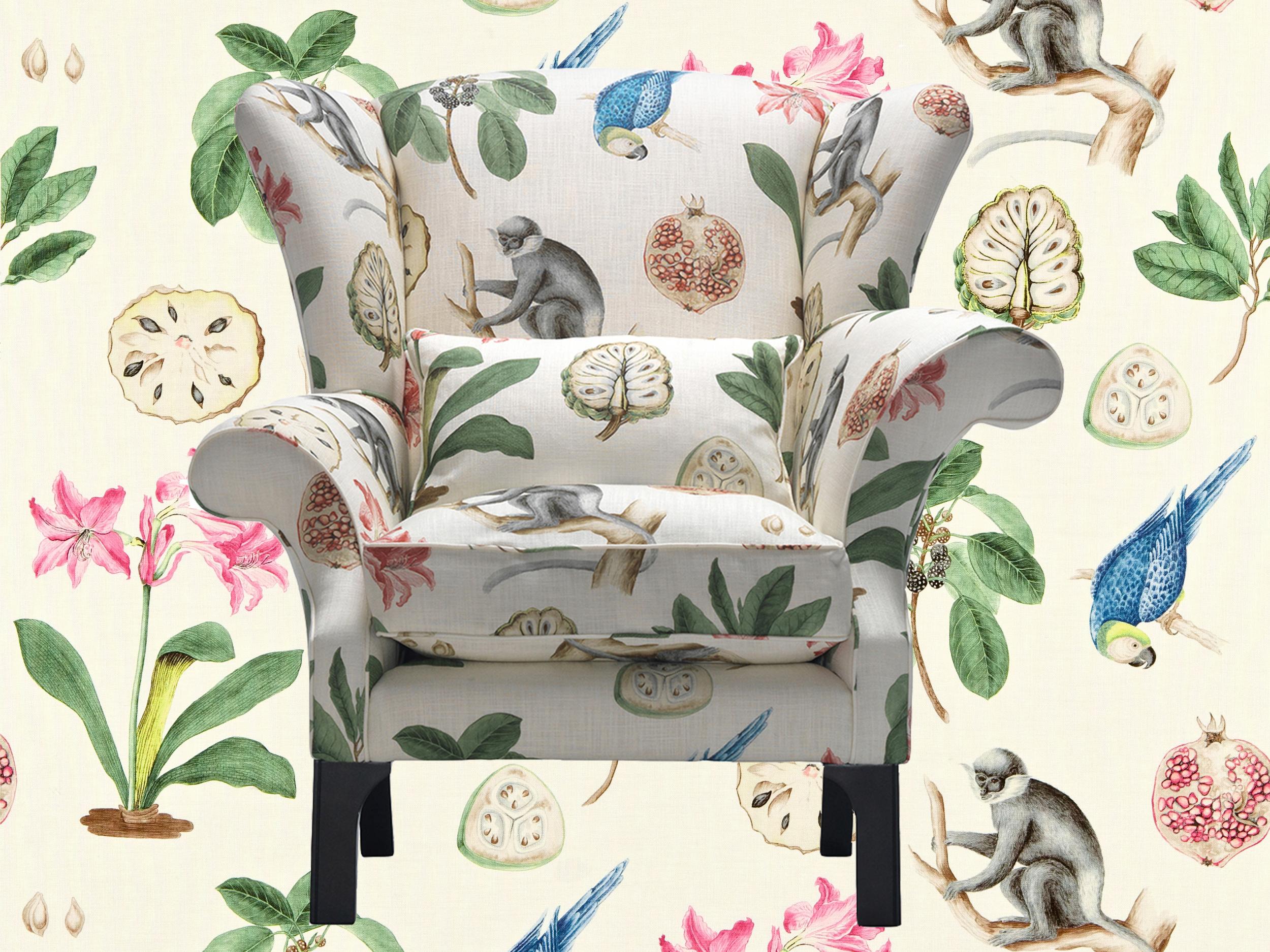 Daydreamer chair in Sanderson Capuchins Chintz studio, Sofa Workshop