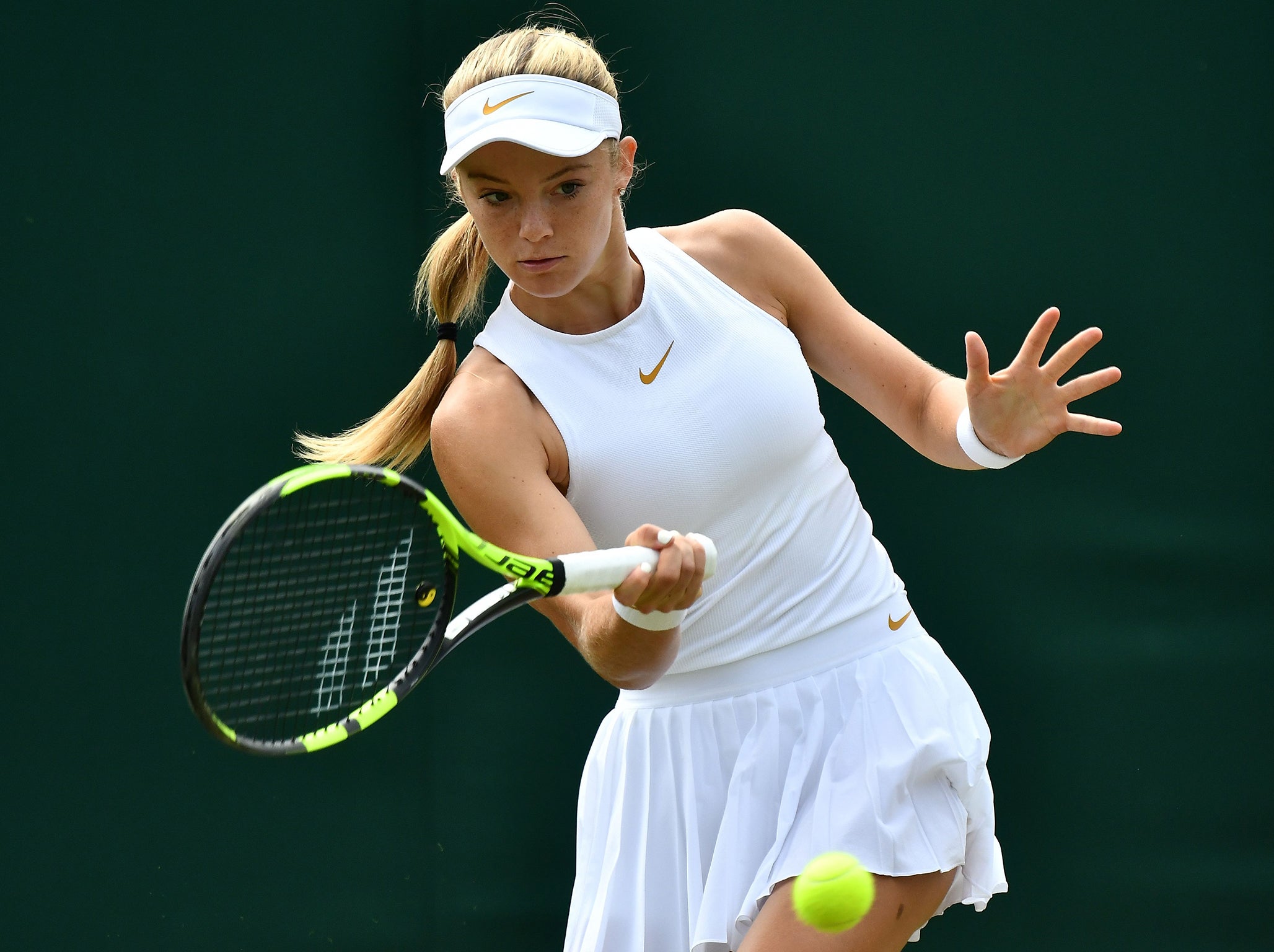 Katie Swan fought hard in the second set but it wasn't enough (Getty )