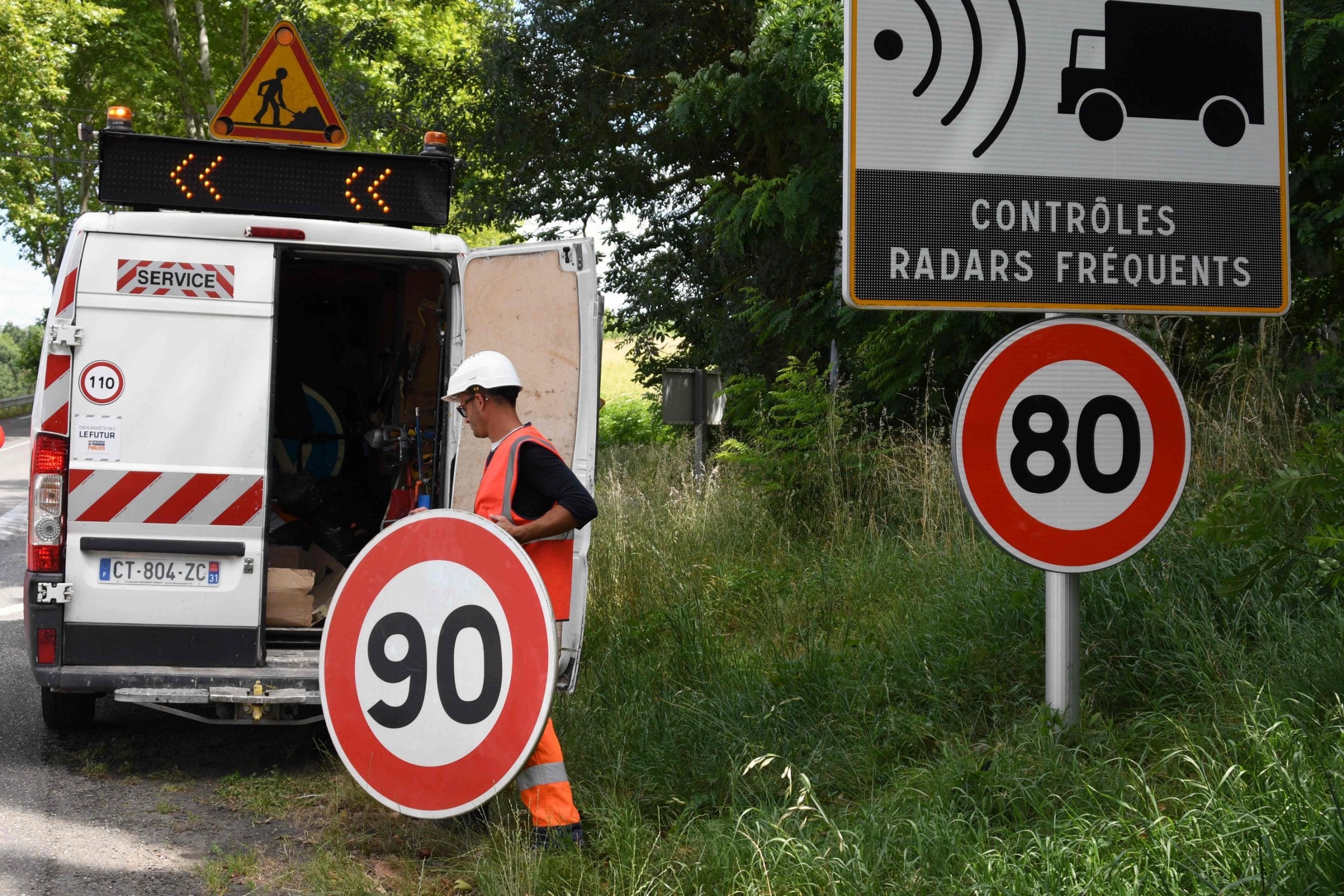 &#13;
New lower speed limits, 80km/h instead of 90, are being tested on three roads in France &#13;