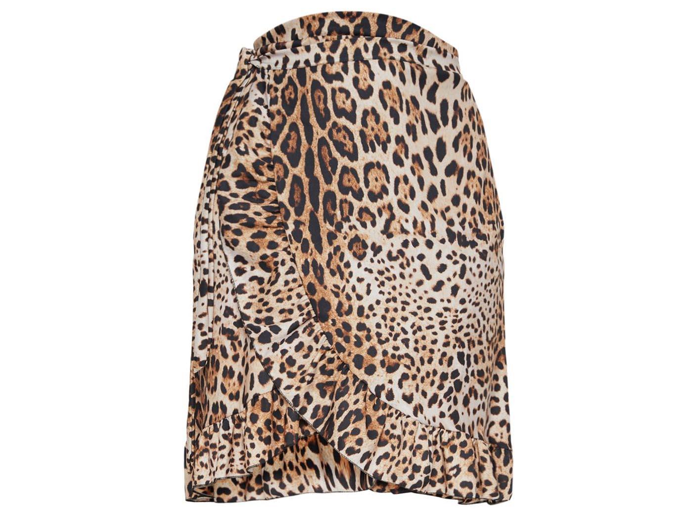 Plus Tan Leopard Print Wrap Midi Skirt, ?20, Pretty Little Thing