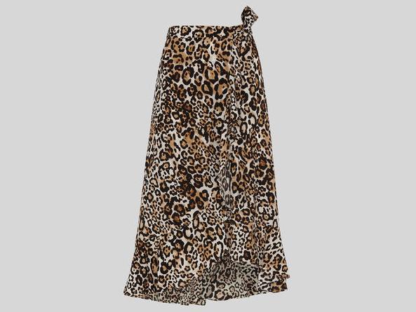 Animal Print Frill Wrap Skirt, £99, Whistles