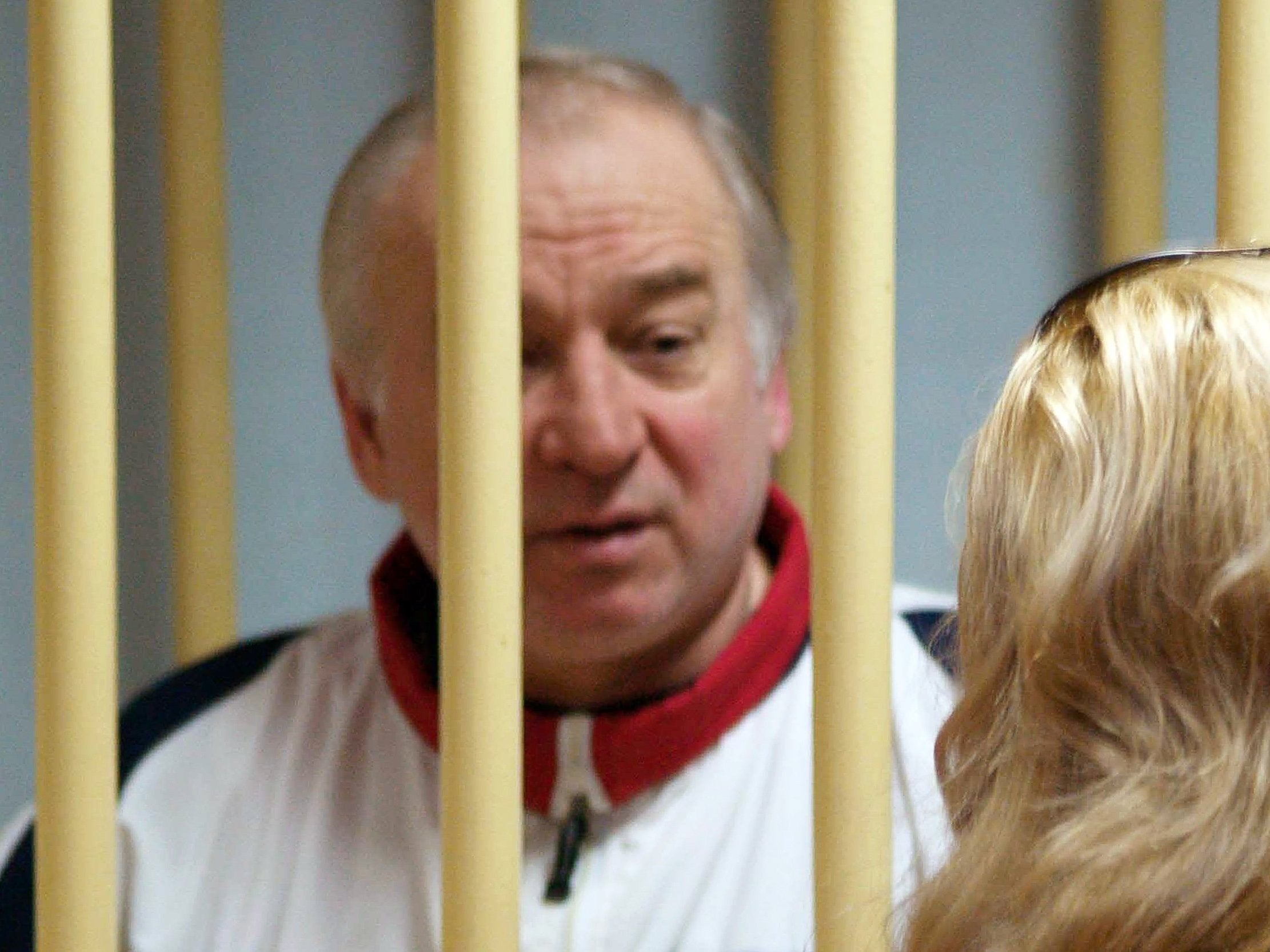 Former Russian military intelligence colonel Sergei Skripal at a hearing at the Moscow District Military Court in Moscow in 2006