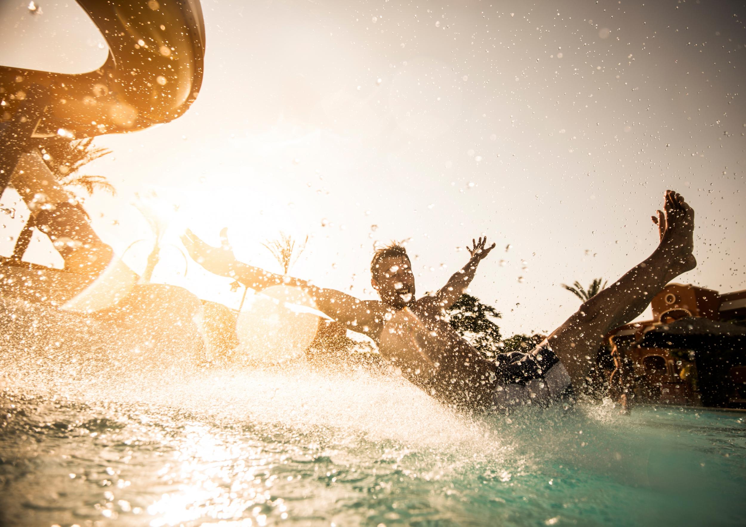 You're never too old for a waterslide