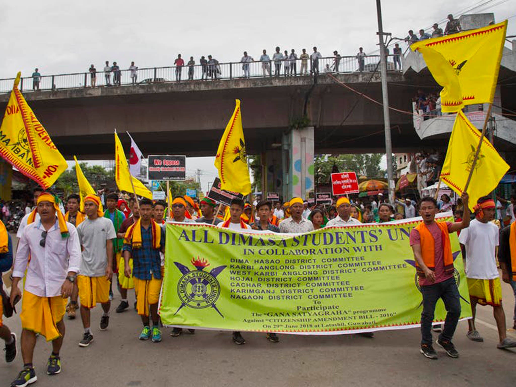 Complaints are loudest in the state of Assam, where a number of groups have burned effigies of the prime minister, staged processions and blocked roads