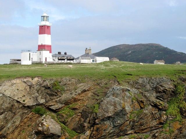 The island has a small population of people (Bardsey Island)