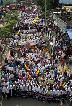 Protests have been focused in the northeast