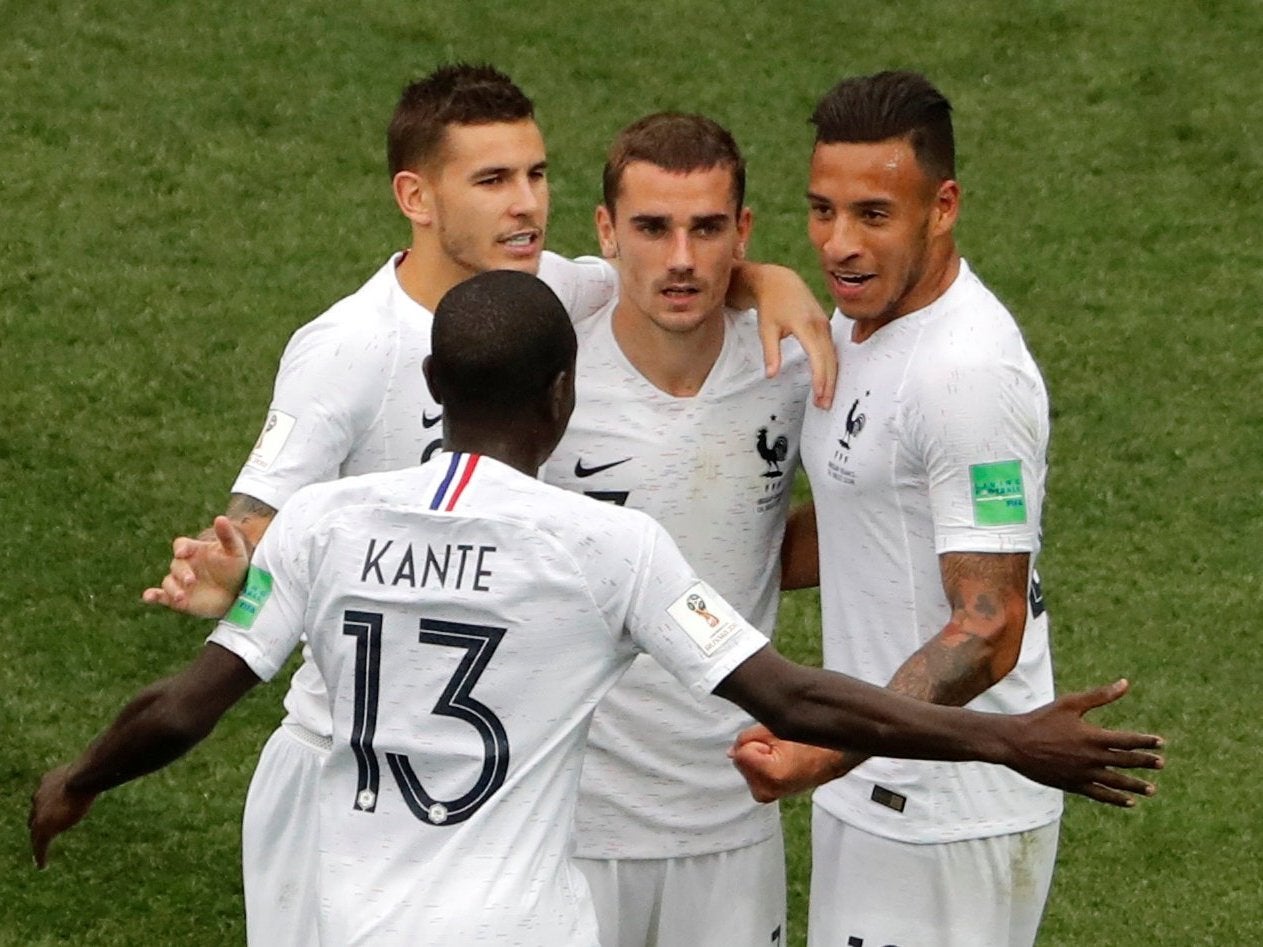 Antoine Griezmann celebrates