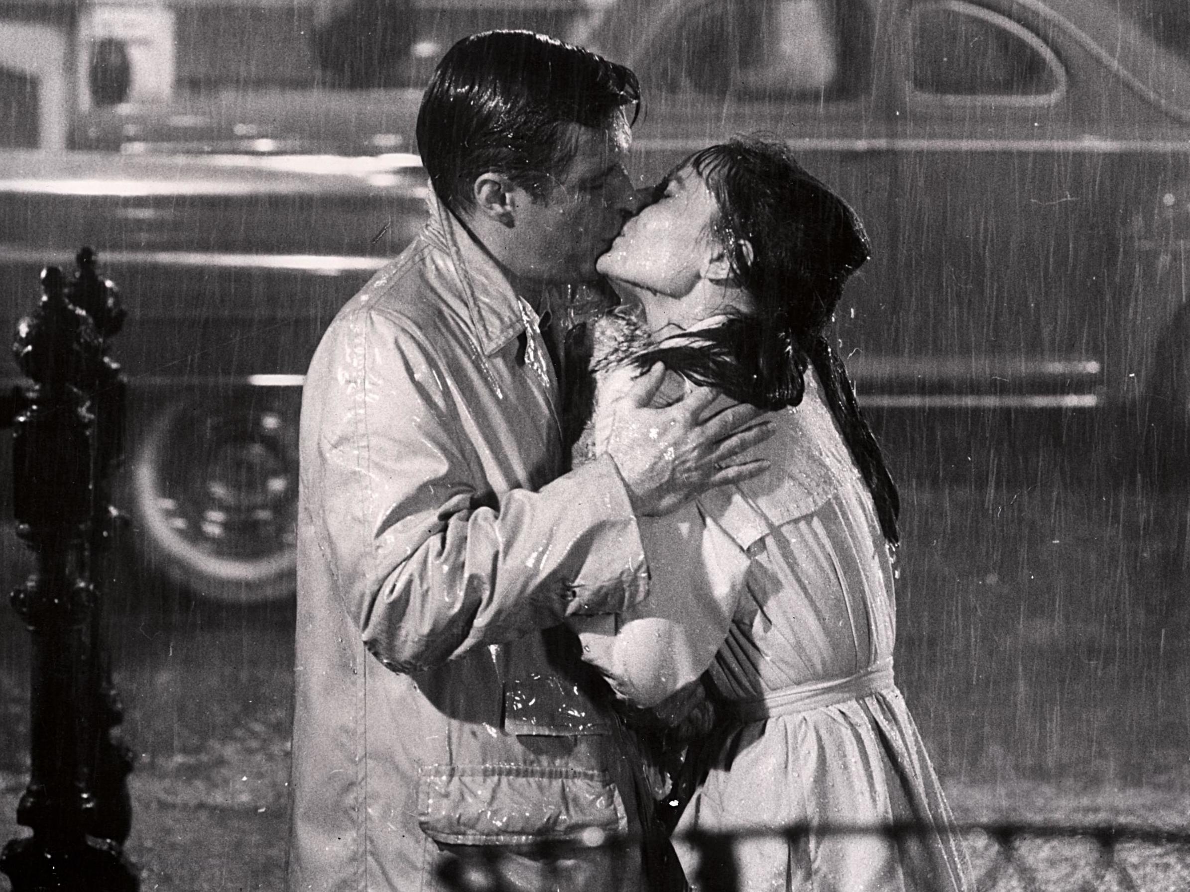 George Peppard and Audrey Hepburn in Breakfast At Tiffany’s