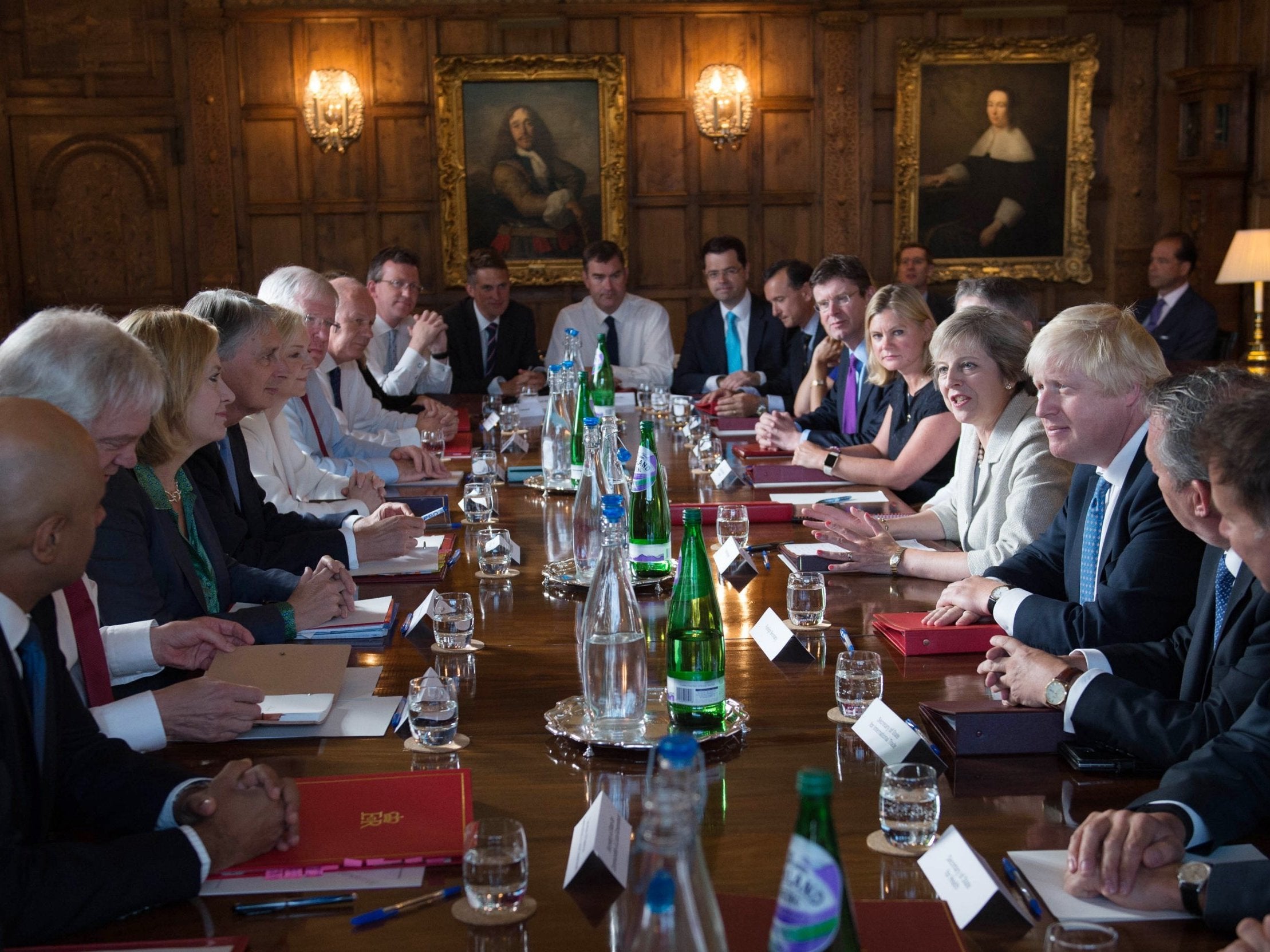 Theresa May met with her cabinet at Chequers to hash out a policy, but was hit with resignations