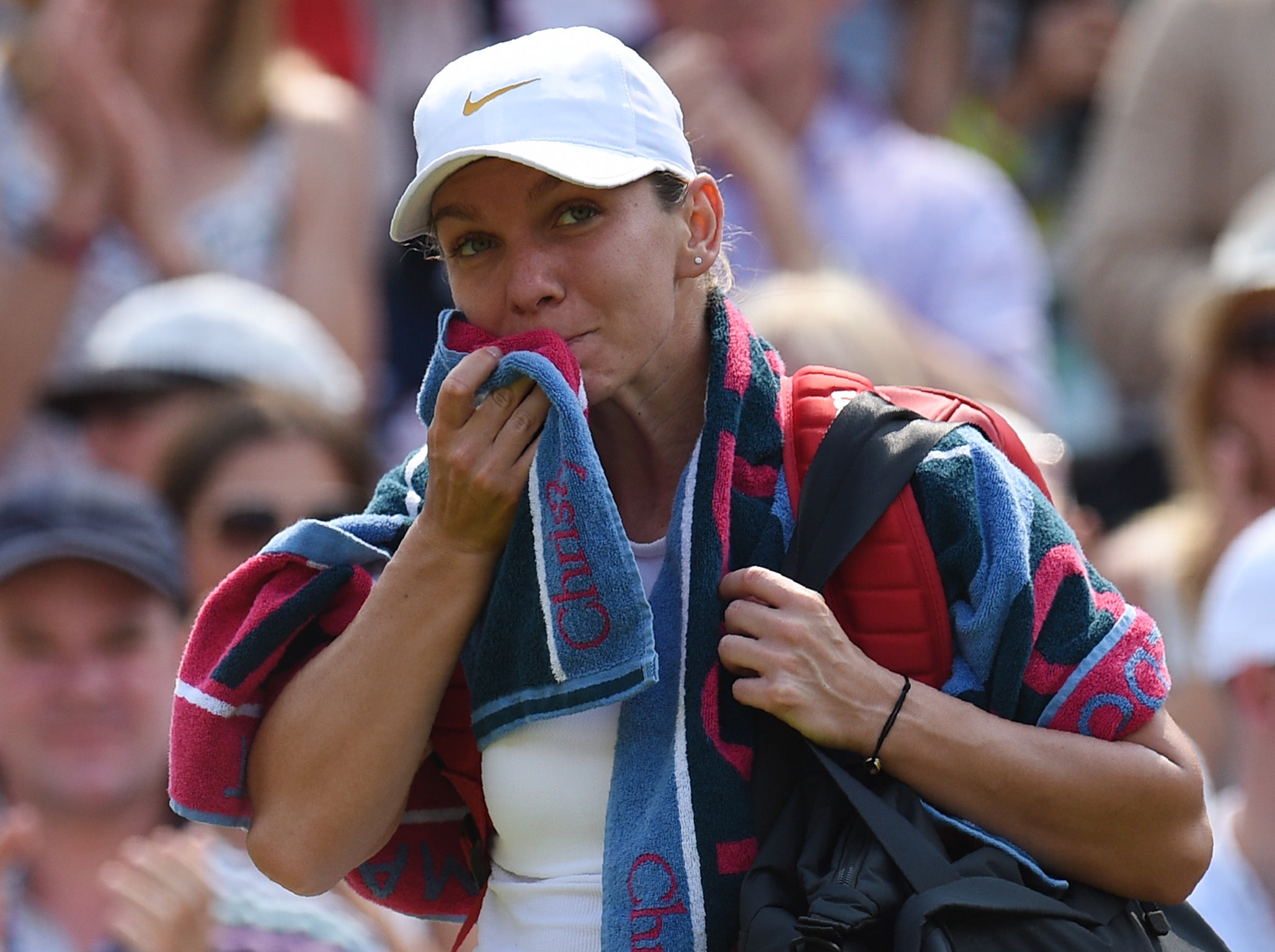 Simona Halep, the world No 1, exited the tournament