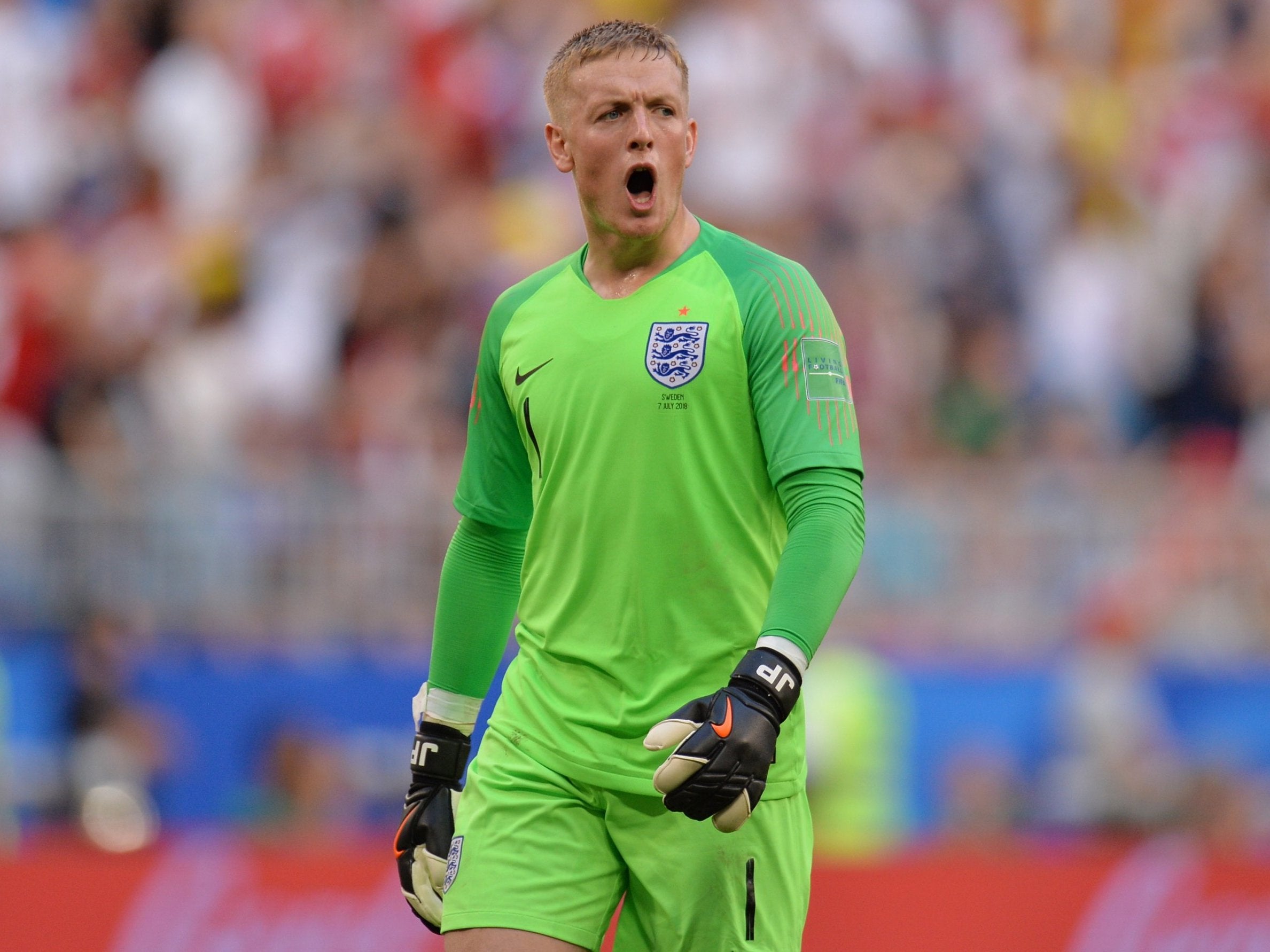 Jordan Pickford was named man-of-the-match against Sweden