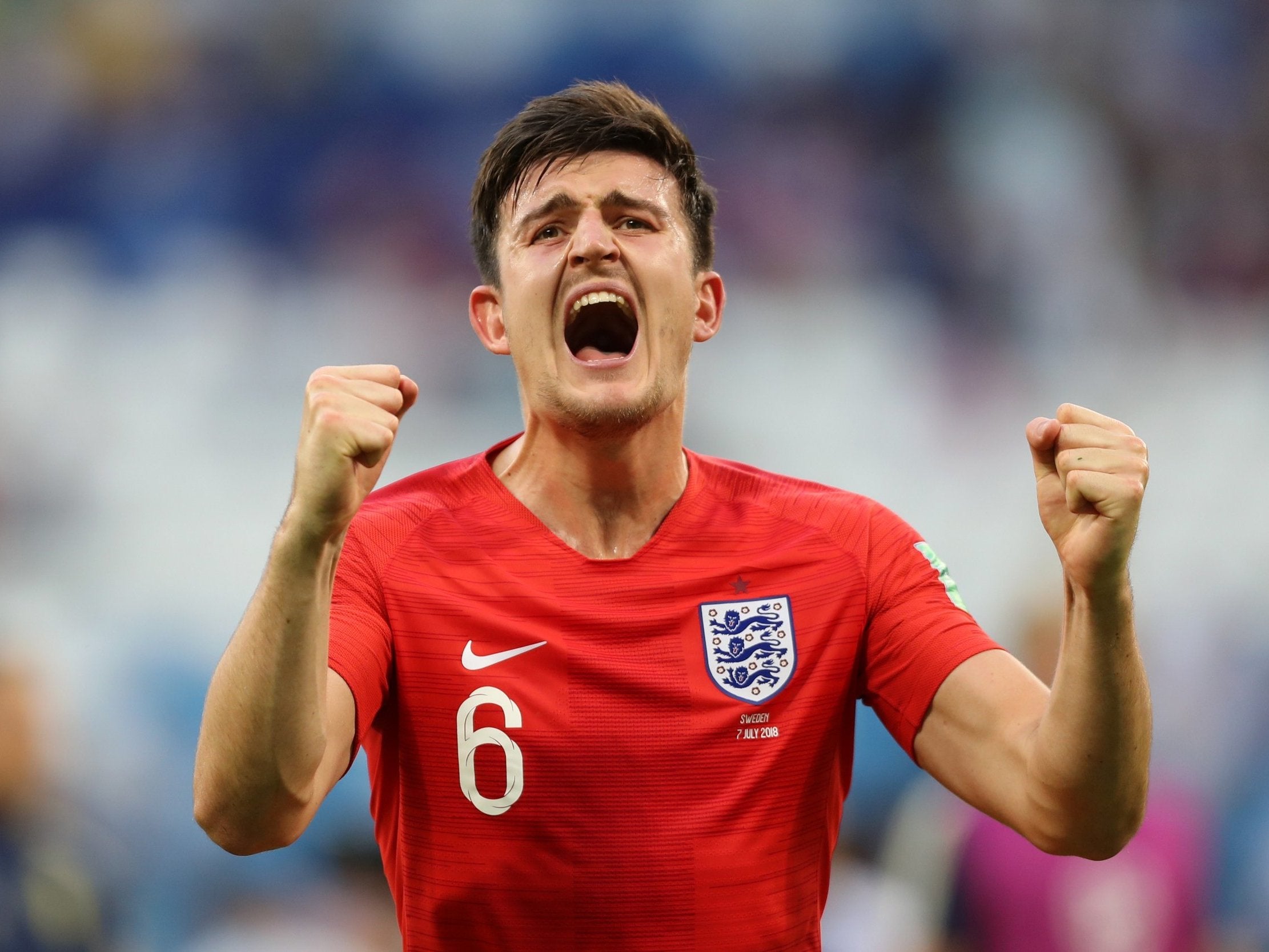 Harry Maguire scored England's first goal against Sweden