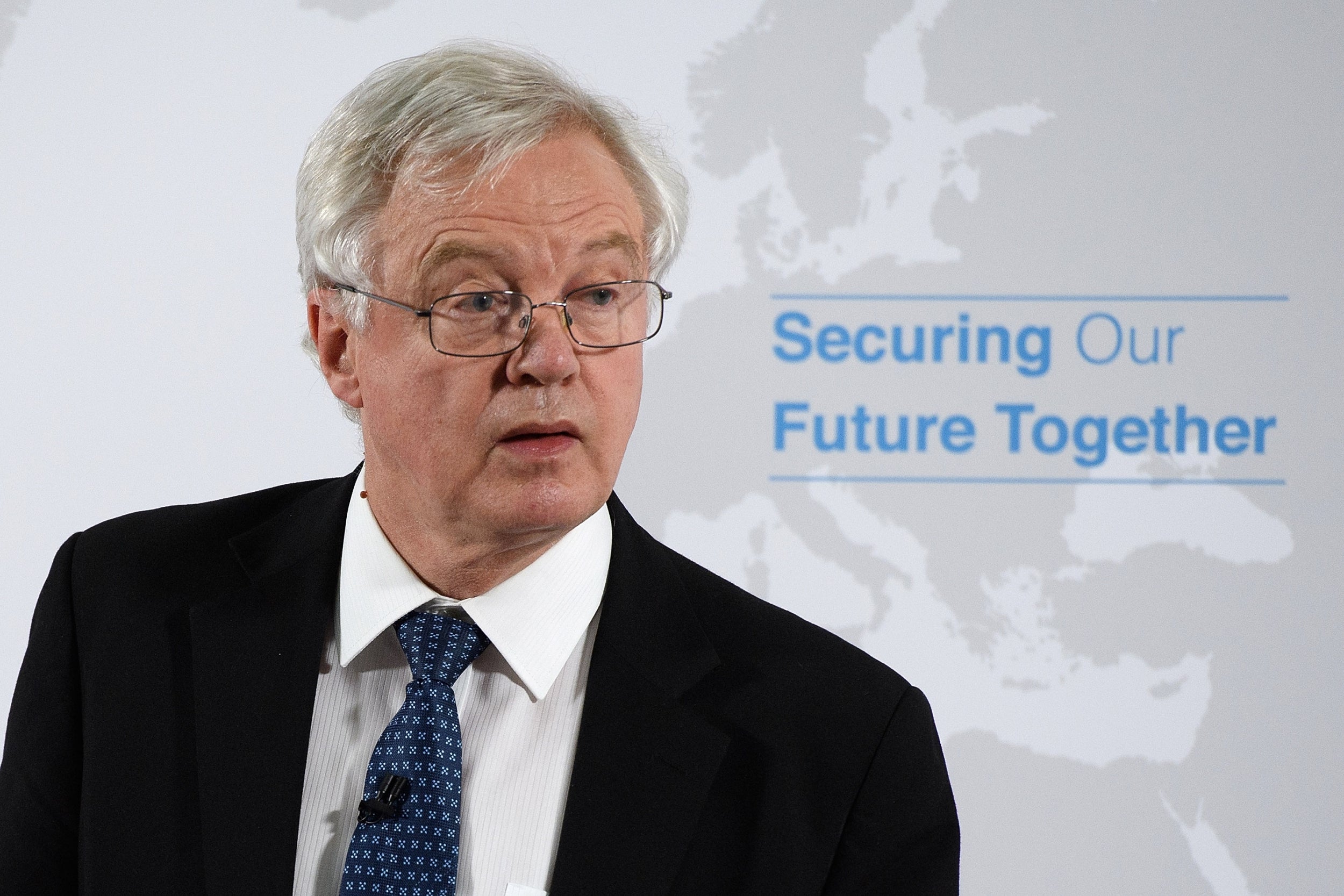 The now former Brexit Secretary David Davis