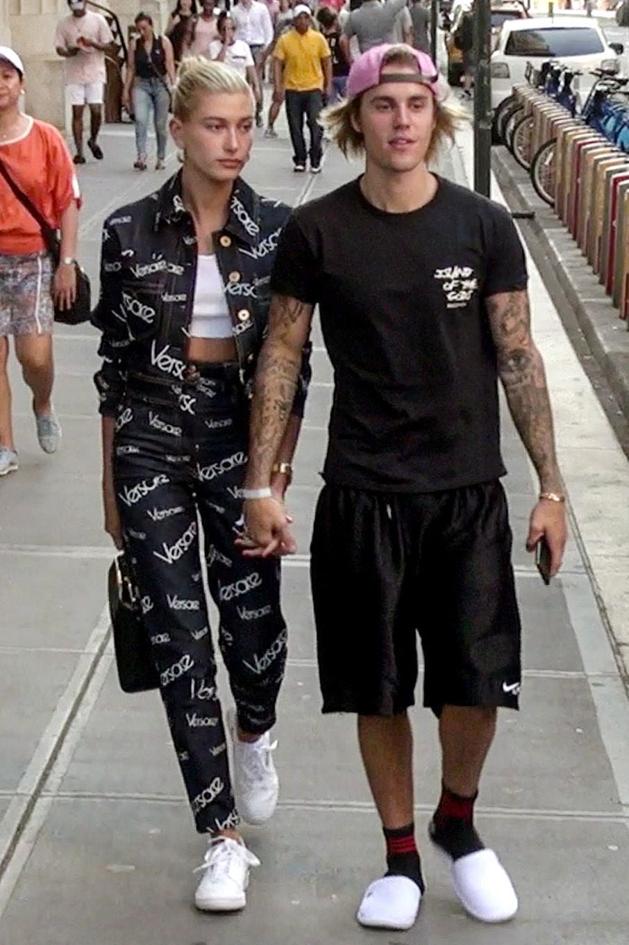 The duo were photographed holding hands in New York on Thursday