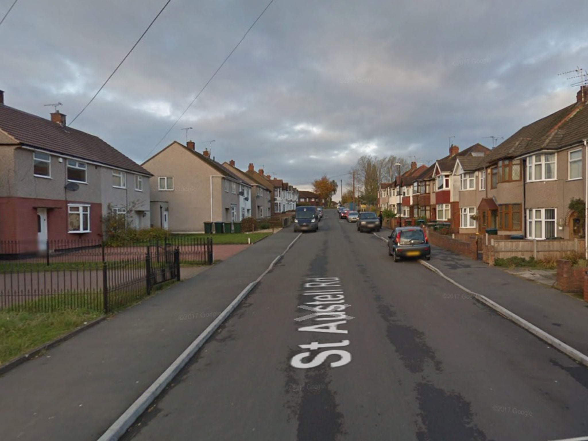 St Austell Road in Coventry, where the man was murdered.