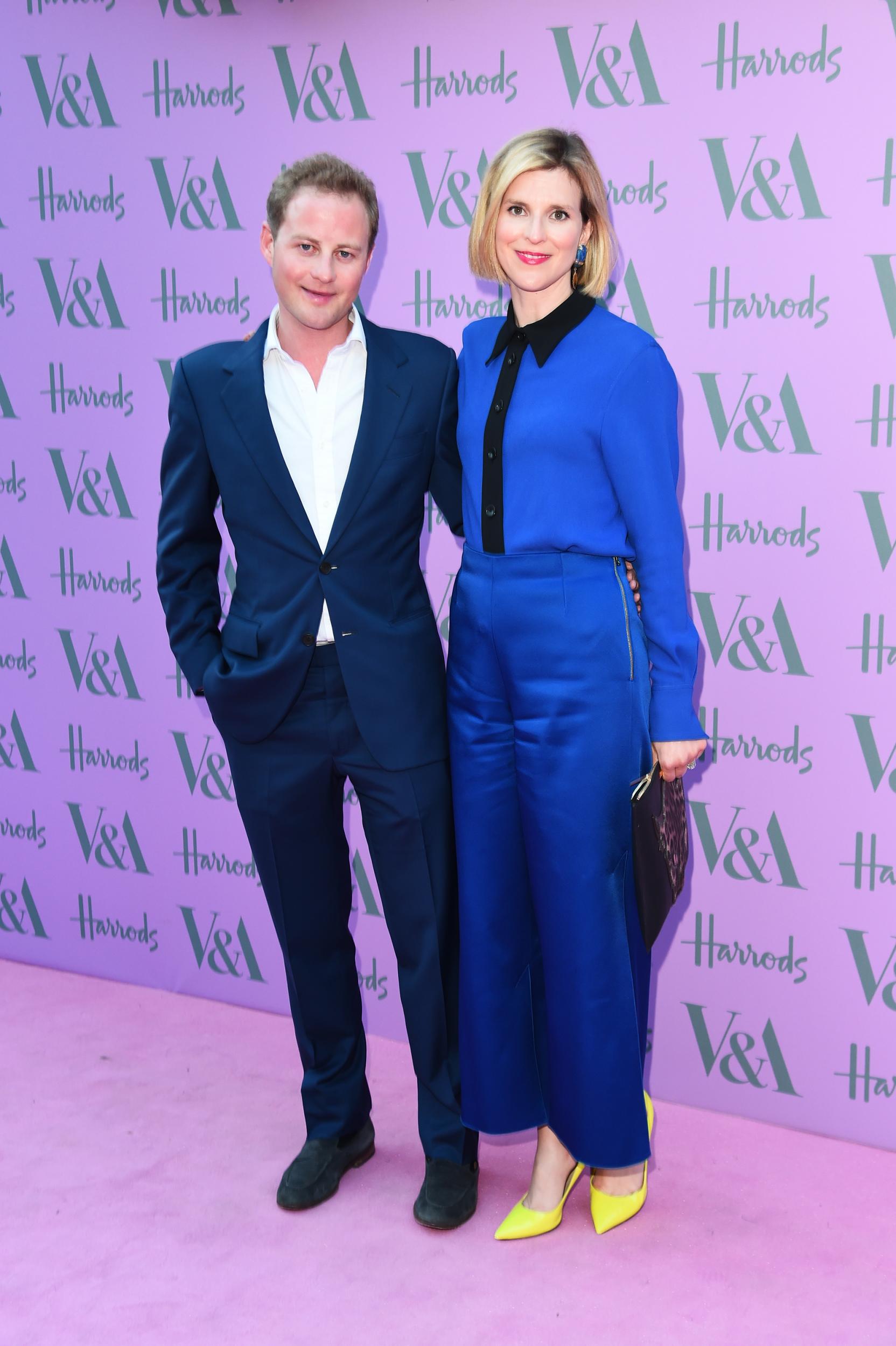 Guy Pelly pictured with wife Lizzy Wilson at the V&amp;A Summer Party.