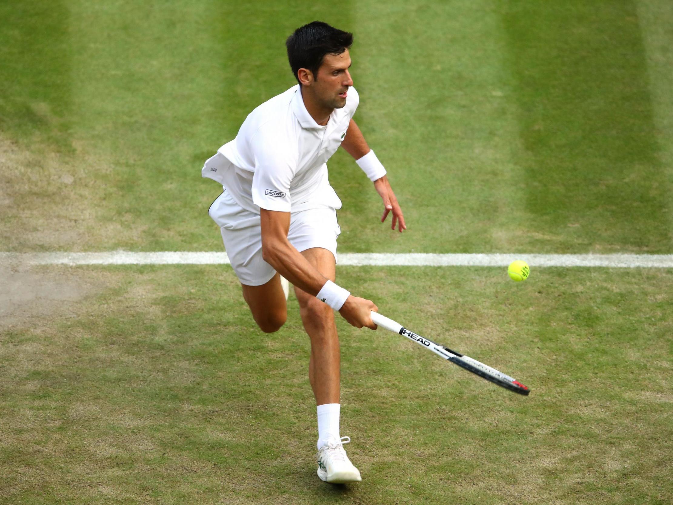 Novak Djokovic takes on Kei Nishikori