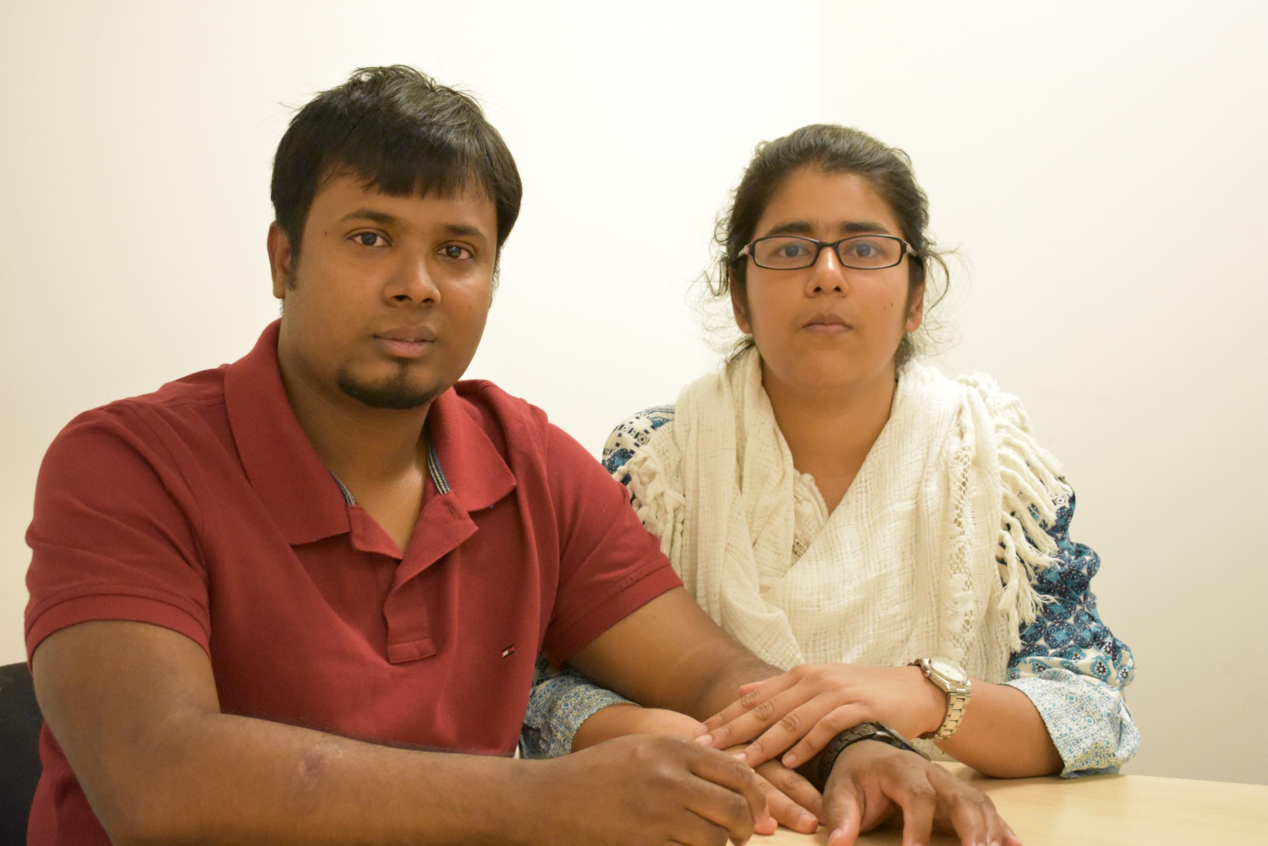 Arjun Das and his wife Firoza have been fighting to clear Mr Das's name for three years