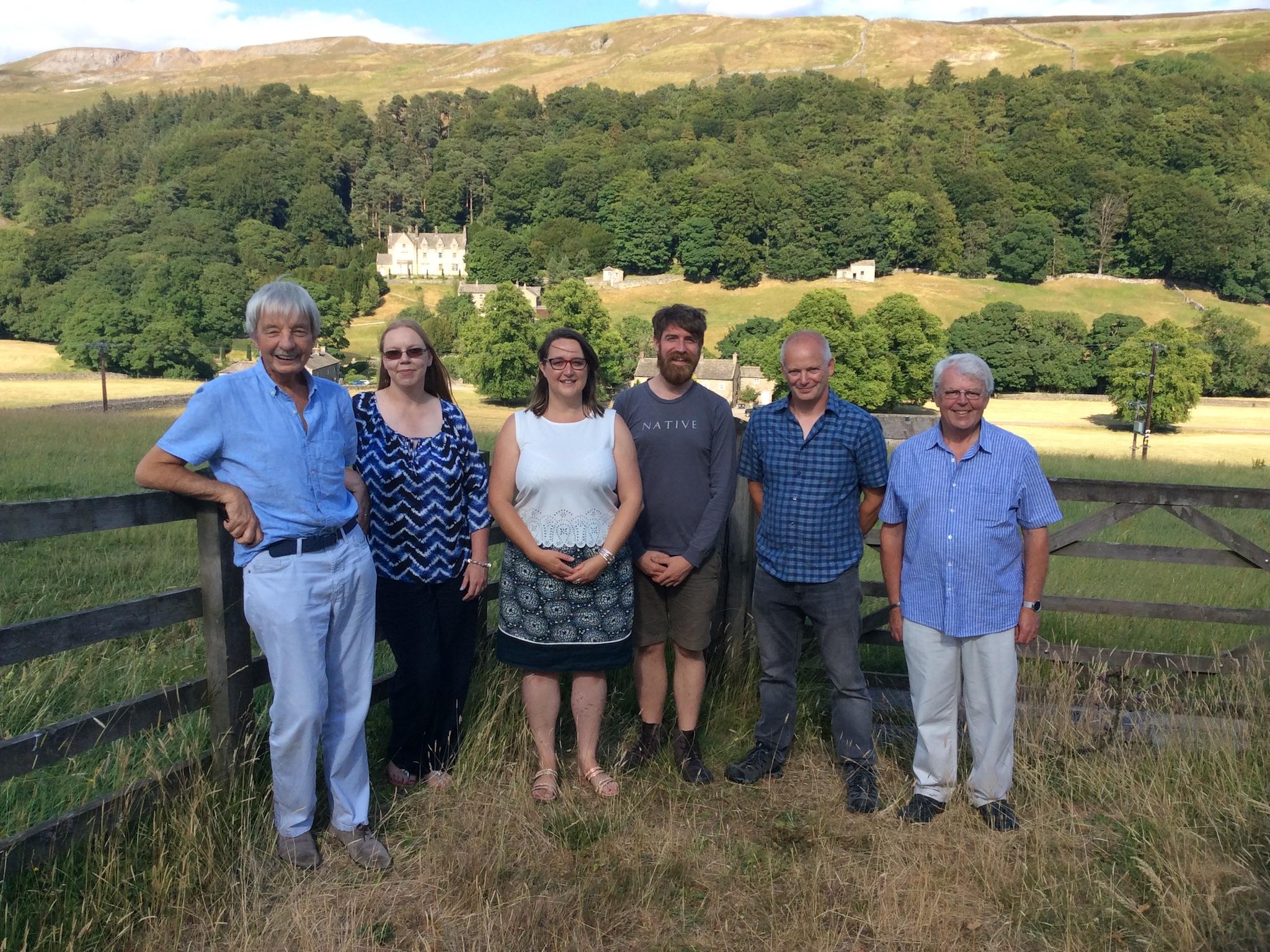 Councillor John Blackie, left, and the members of the Upper Dales community land trust.