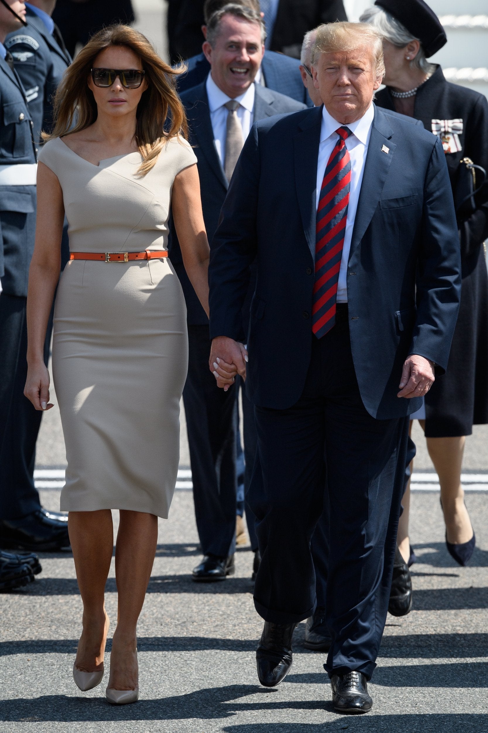 Melania and President Trump arrived in London