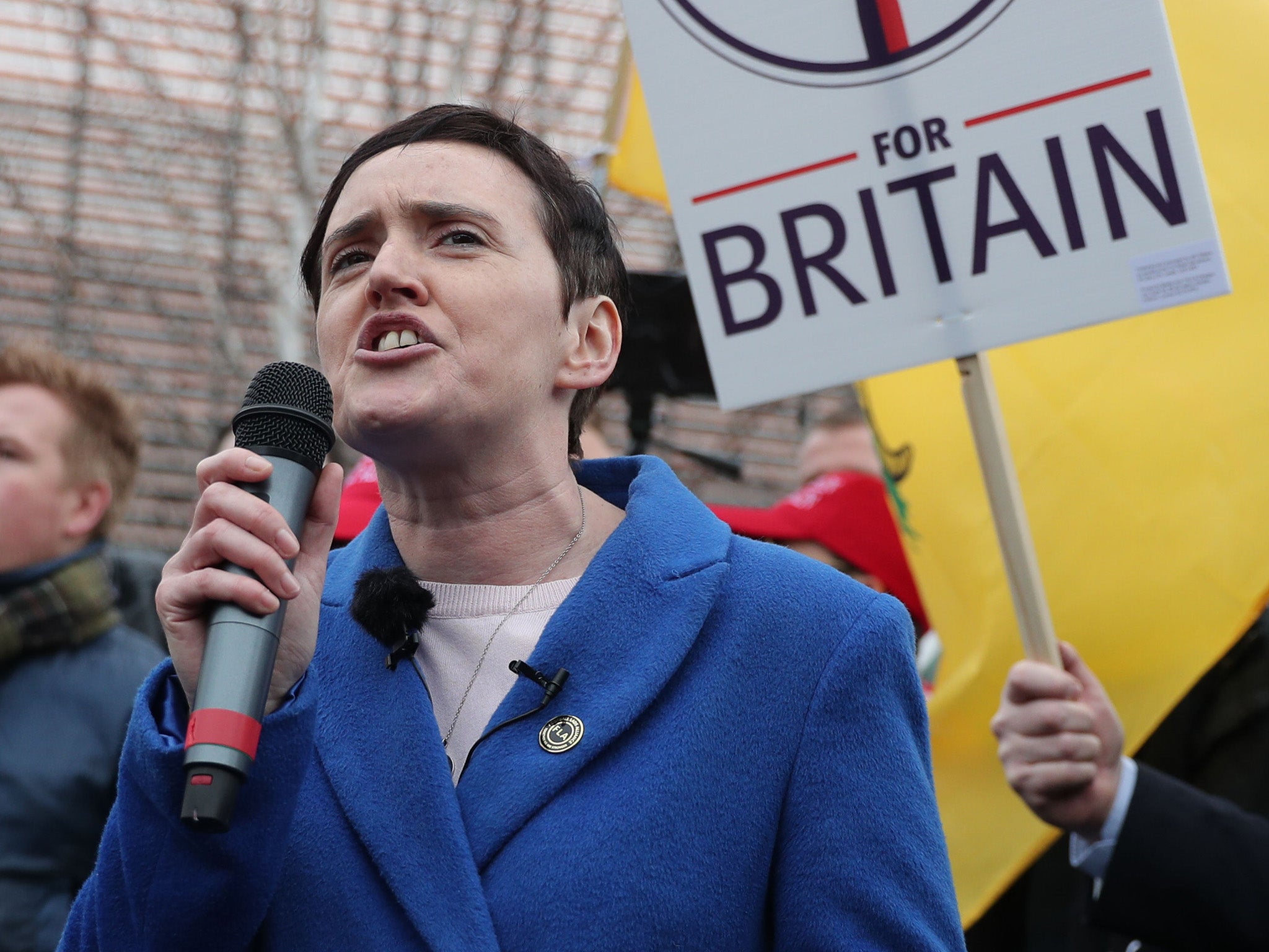 For Britain leader Anne Marie Waters said: ‘Trump is cool, funny ... I think he’s a good leader’