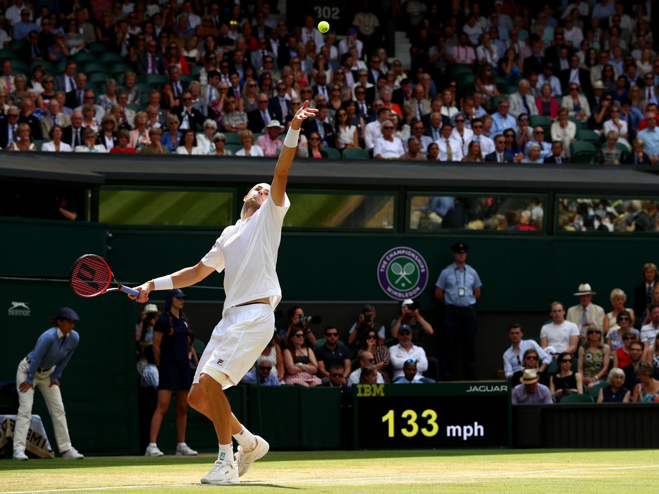 John Isner served 53 aces through the match