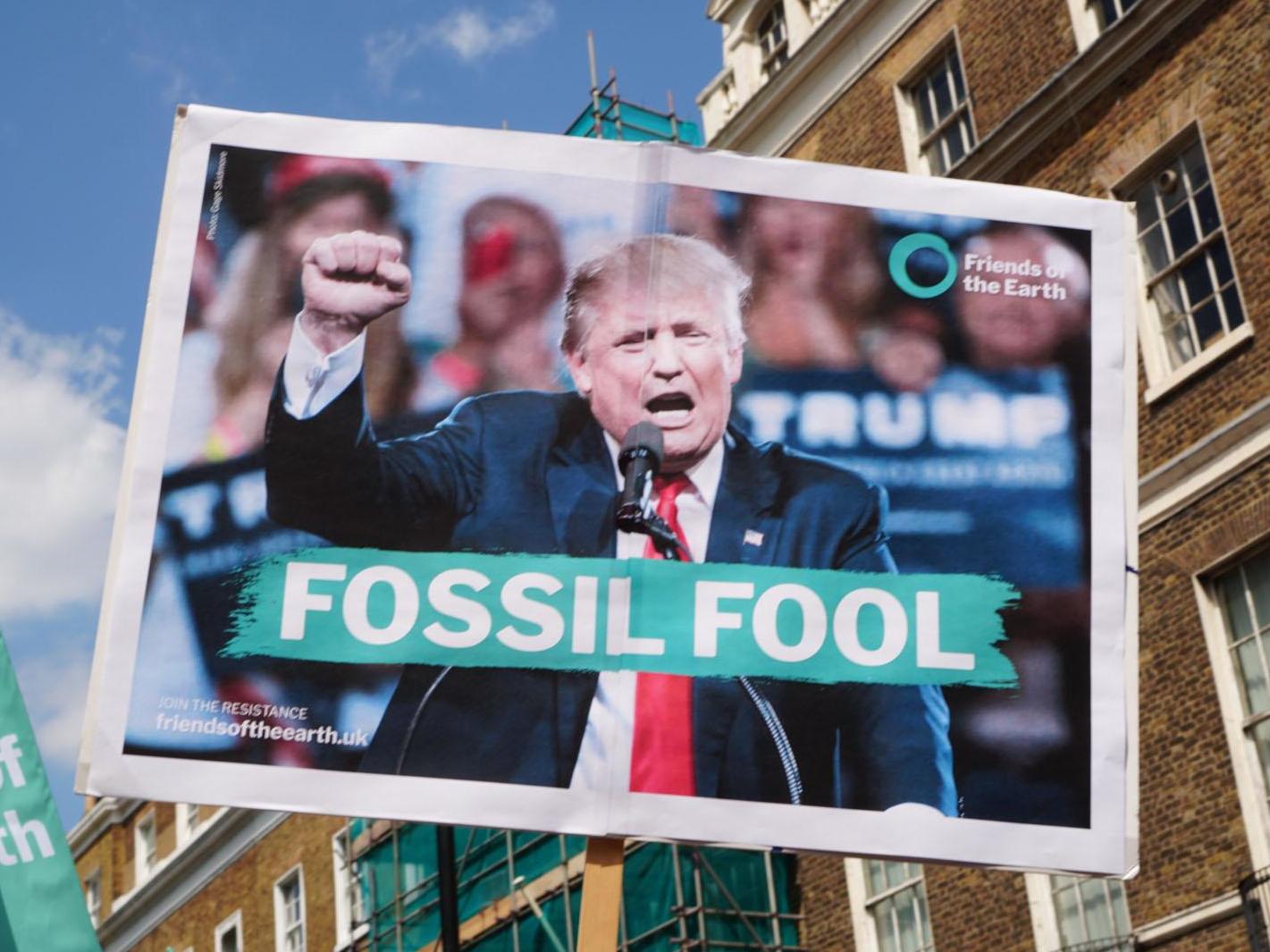 Friends of the Earth and the Campaign against Climate Change led the climate bloc at the London protests