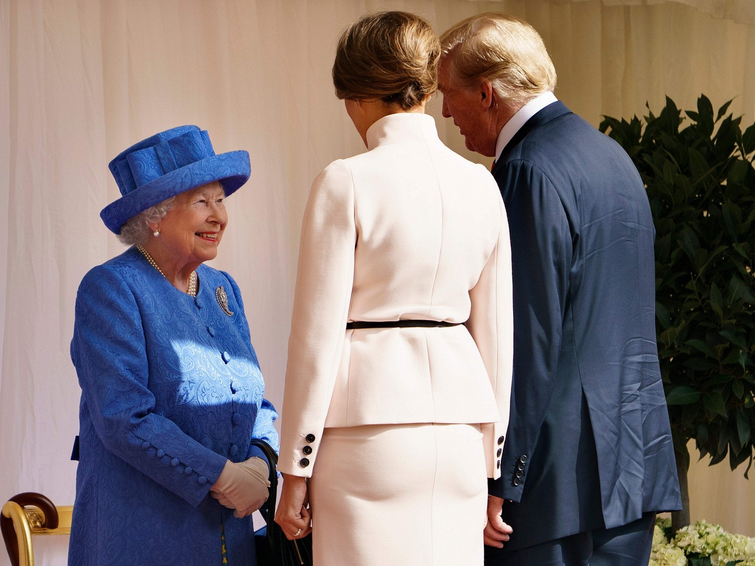 The Queen was left to welcome President Trump and first lady Melania alone while senior royals attended other engagements