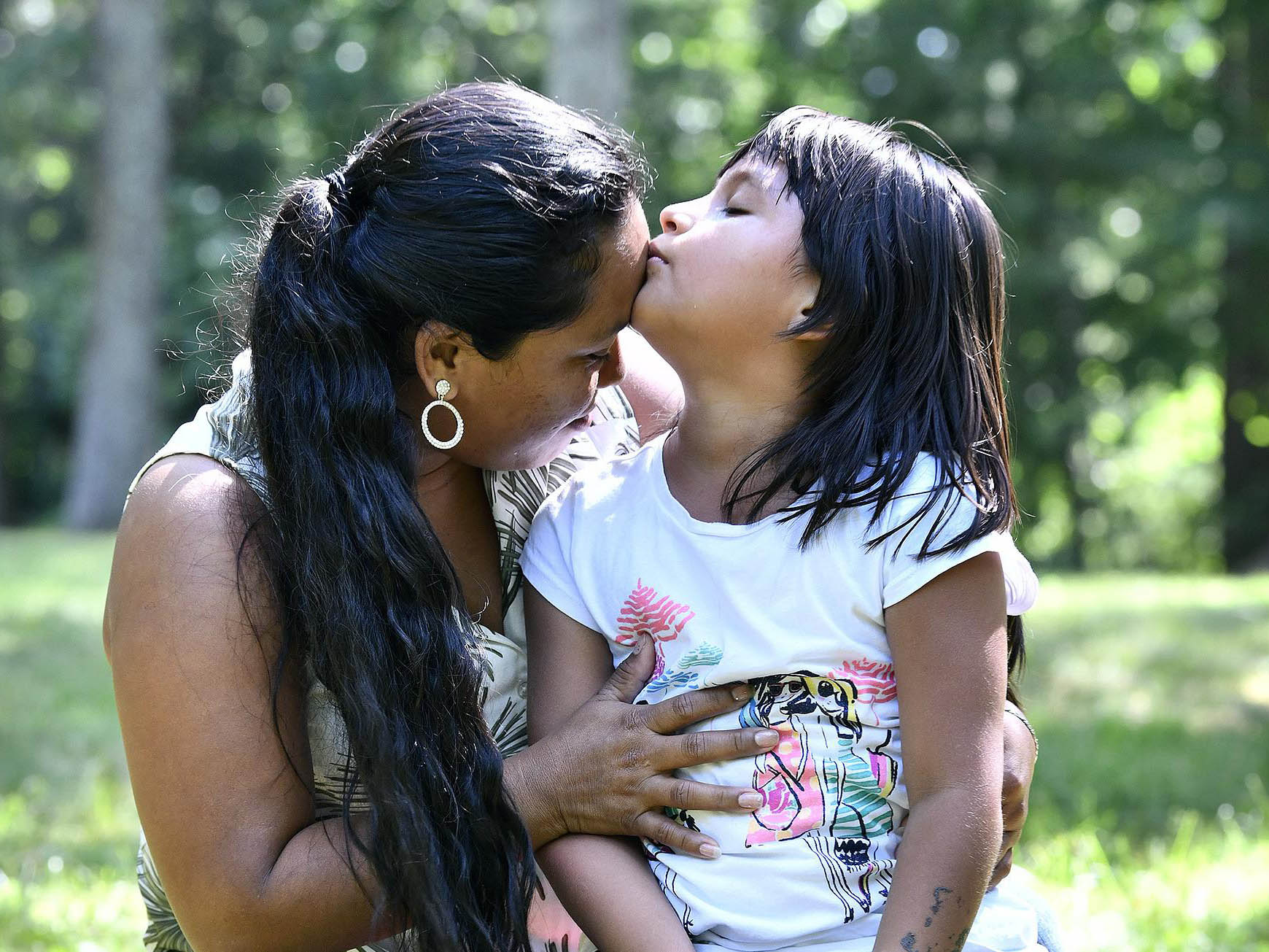 Eight-year-old Sandy Gonzalez has been reunited with her mother Angelica Gonzalez-Garcia after being split up at the Mexican border and detained by ICE