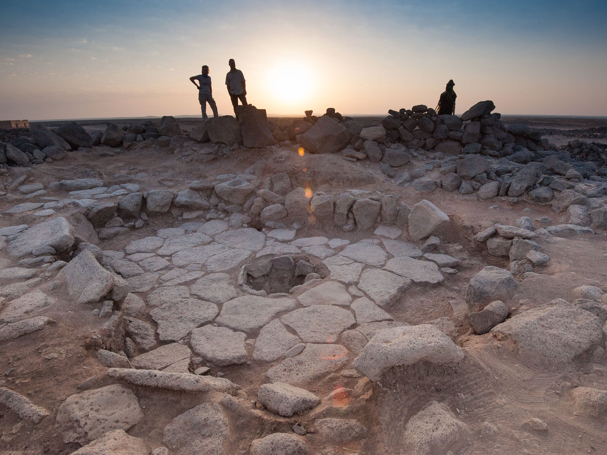 One of the fireplaces where the bread was discovered