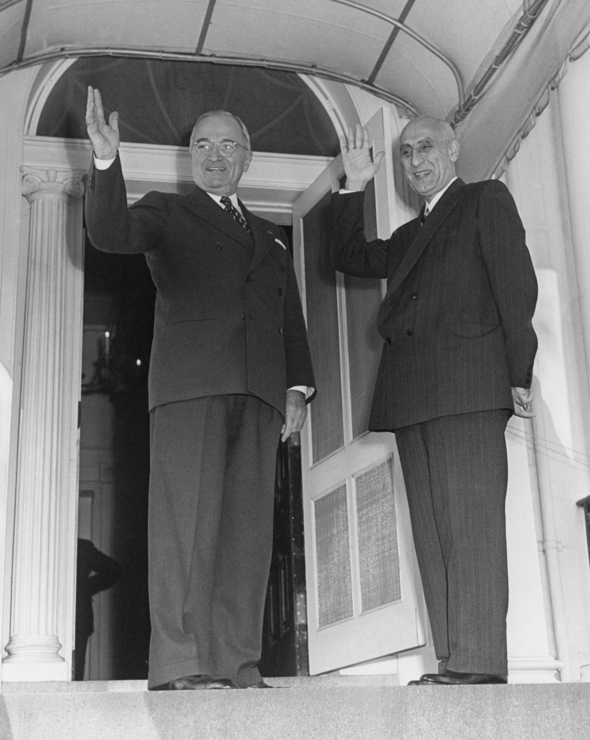 President Truman with Amir-Entezam’s hero, Mohammed Mossadegh, in Washington in 1951