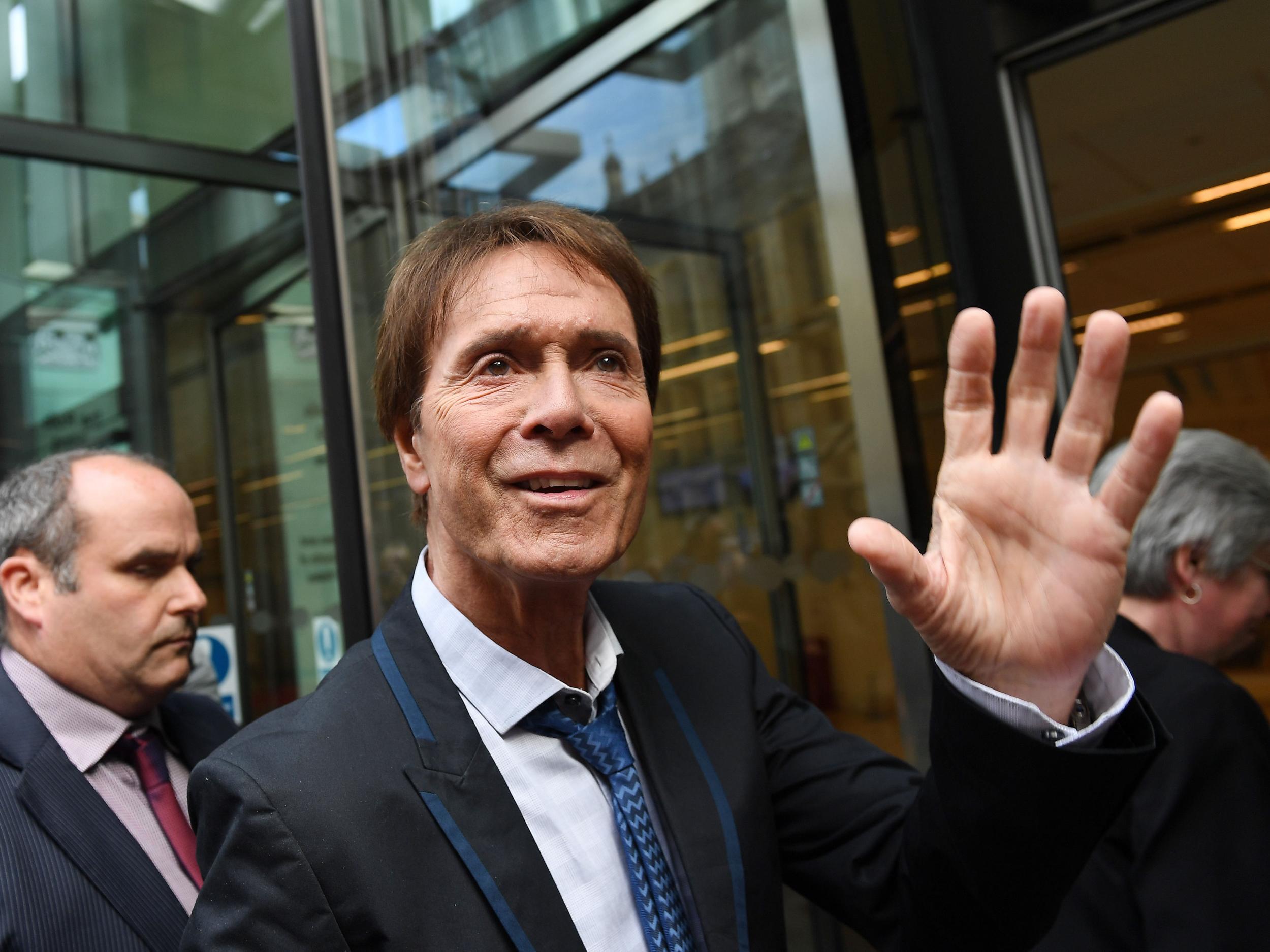 Sir Cliff Richard arrives at the High Court in London on 18 July 2018