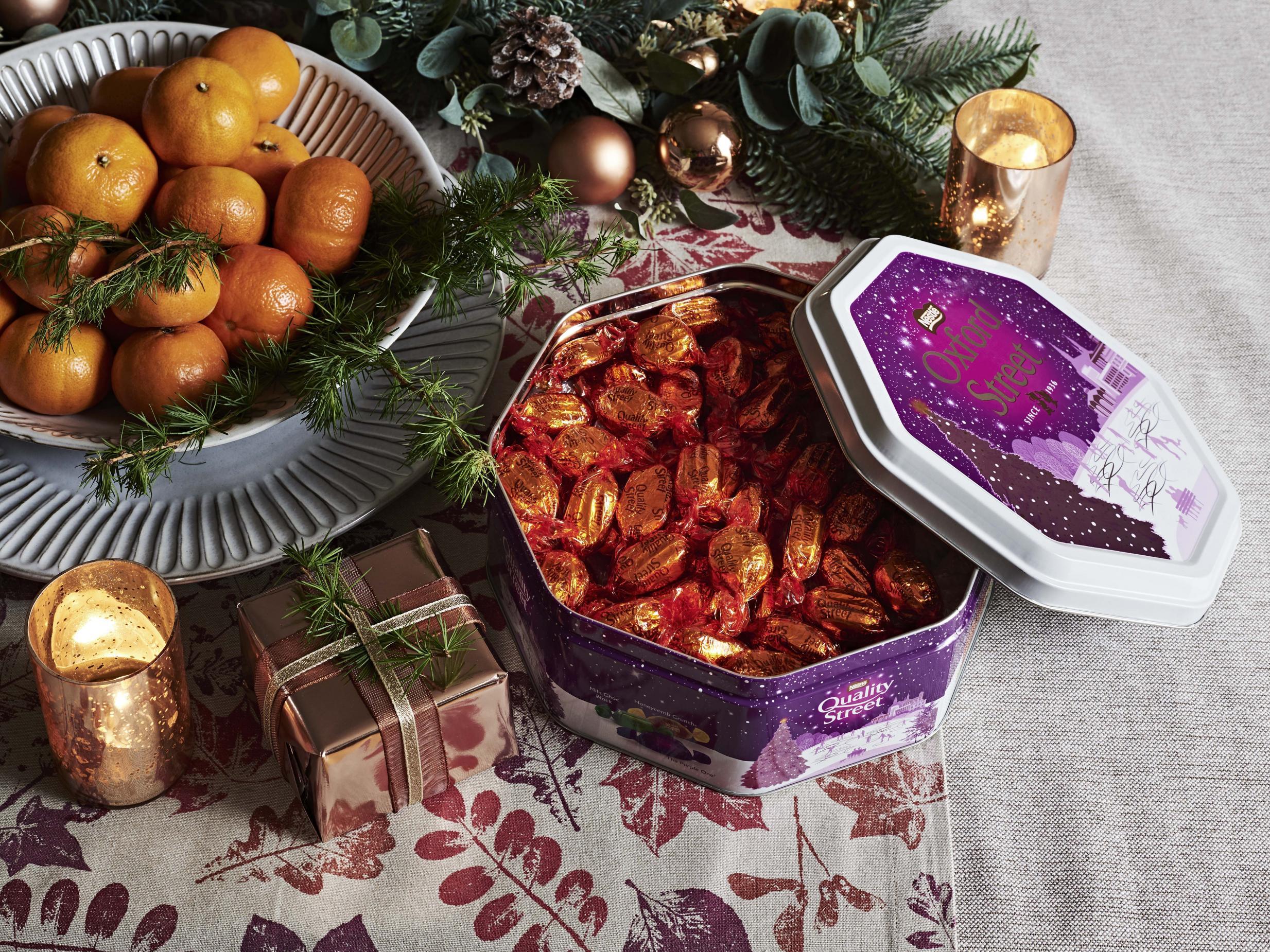 Tins of Christmas chocolates are shrinking in size