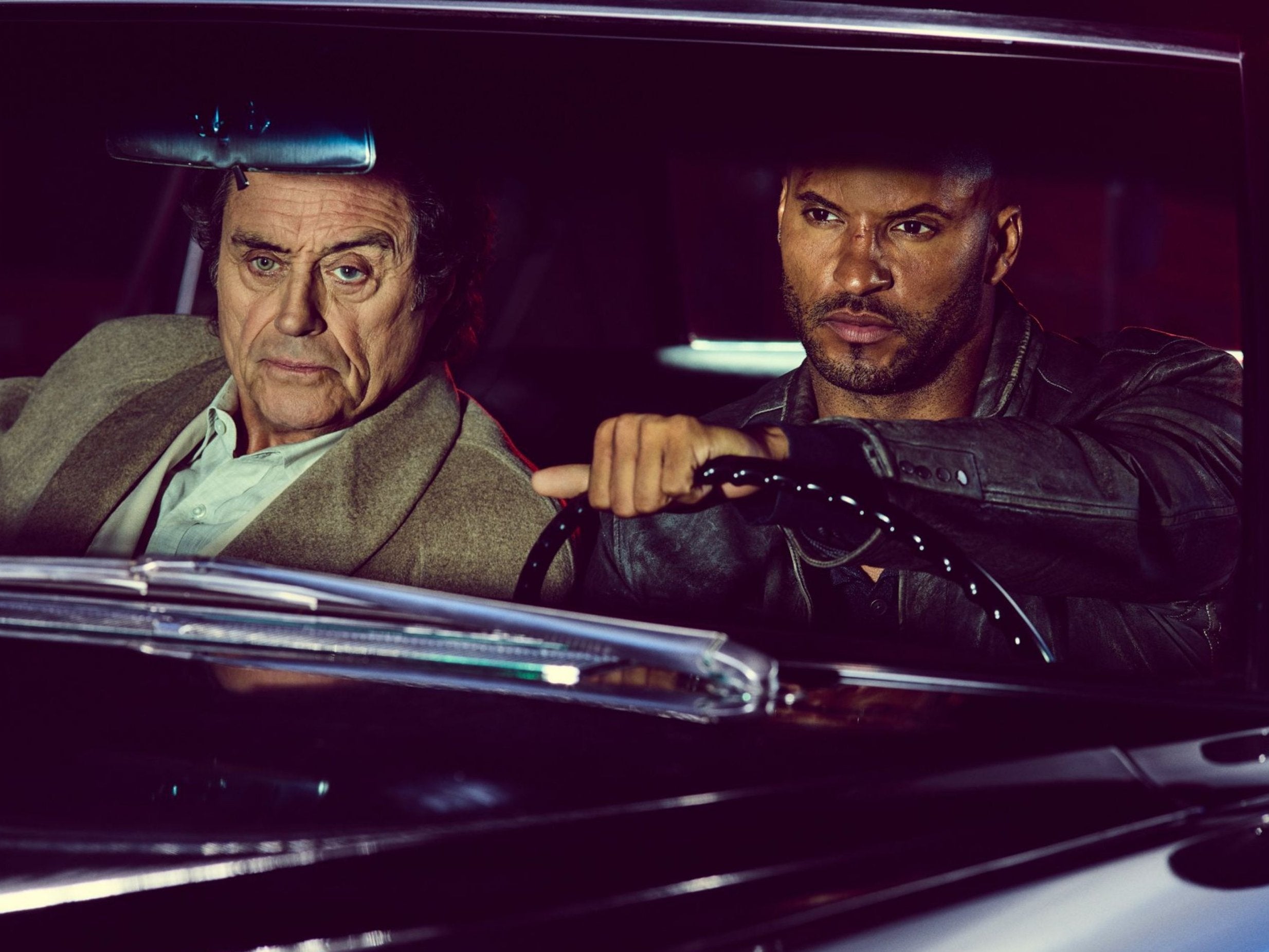 Ian McShane and Ricky Whittle in ‘American Gods’